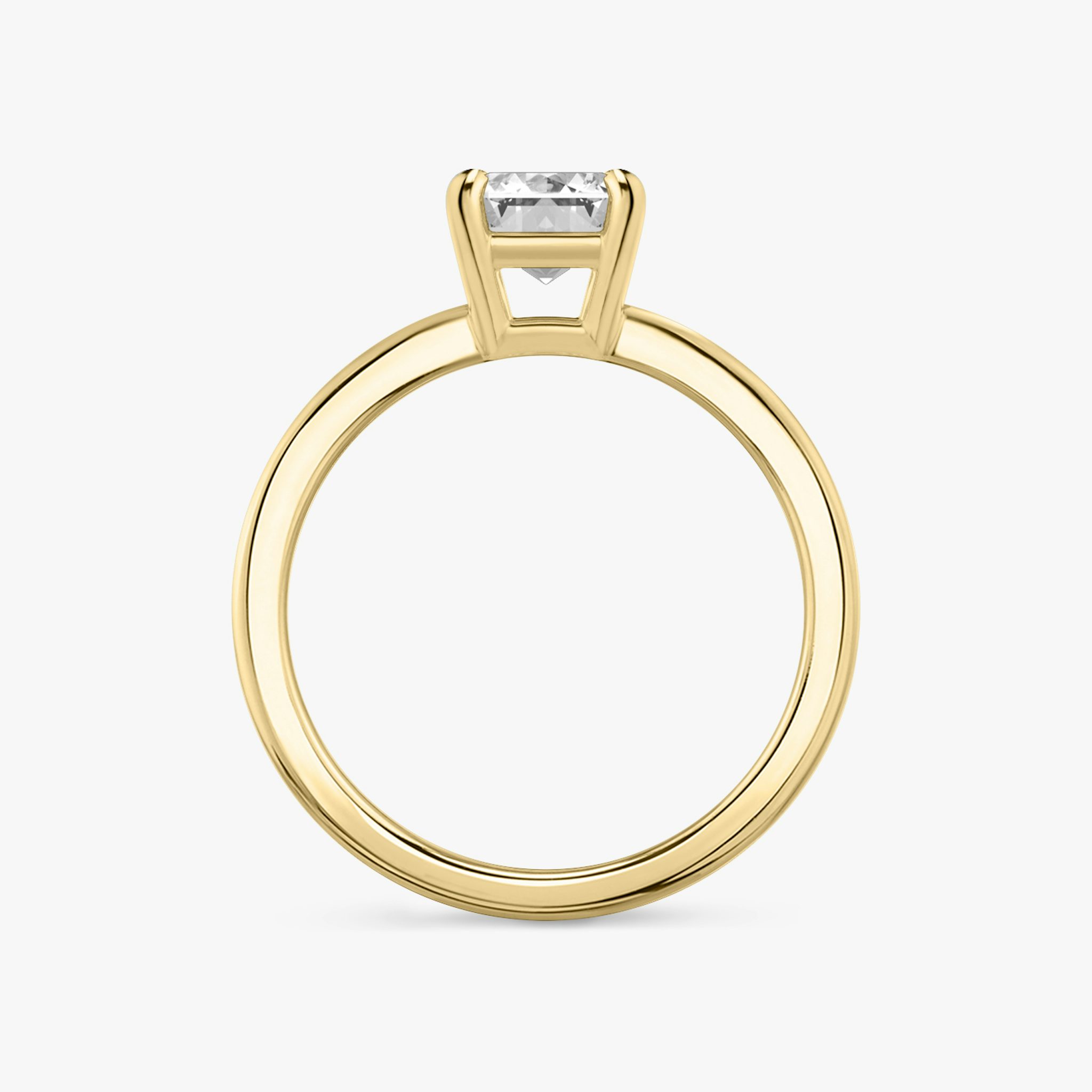 The Double Band | Emerald | 18k | Yellow Gold | bandAccent: Plain | diamondOrientation: vertical | caratWeight: other