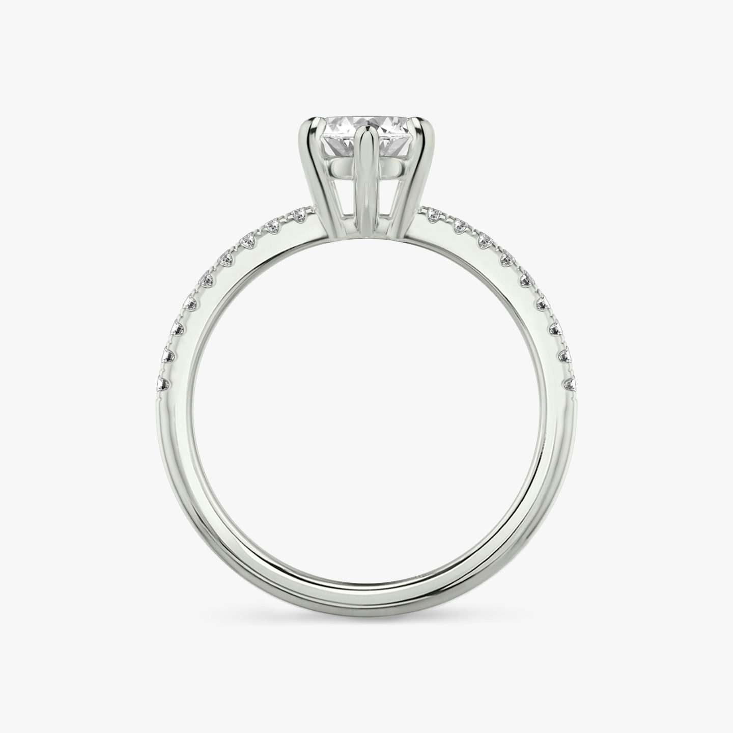 The Double Band | Marquise | 18k | White Gold | bandAccent: Pavé | bandStoneShape: Round Brilliant | diamondOrientation: vertical | caratWeight: other