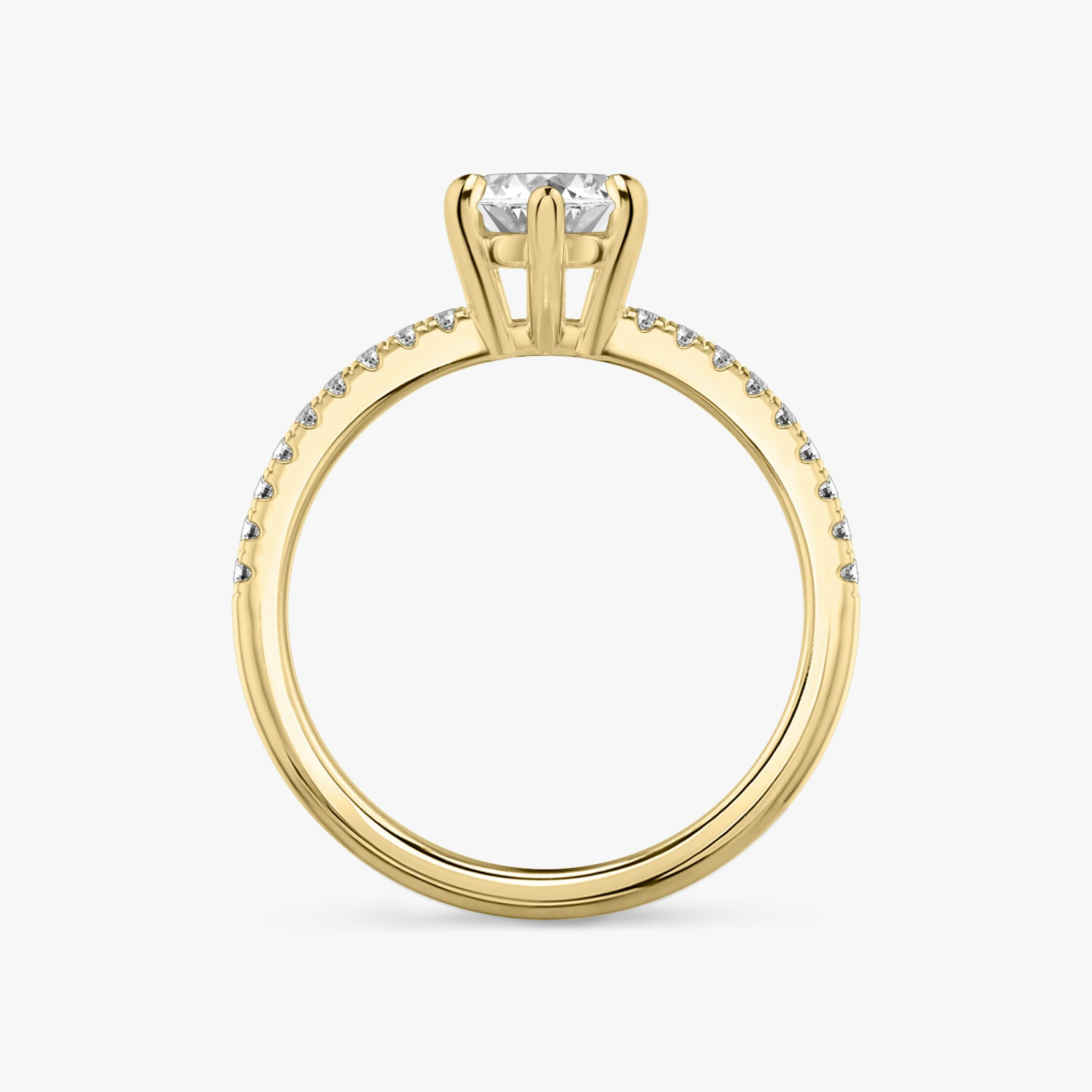 The Double Band | Marquise | 18k | Yellow Gold | bandAccent: Pavé | bandStoneShape: Round Brilliant | diamondOrientation: vertical | caratWeight: other