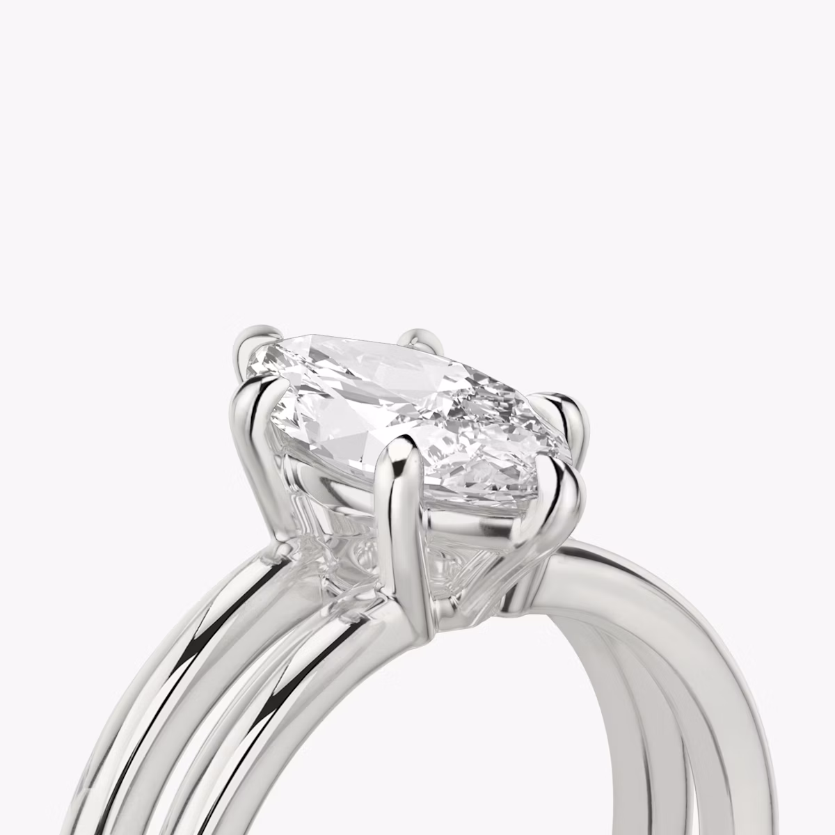 The Double Band | Marquise | Platinum | bandAccent: Plain | diamondOrientation: vertical | caratWeight: other