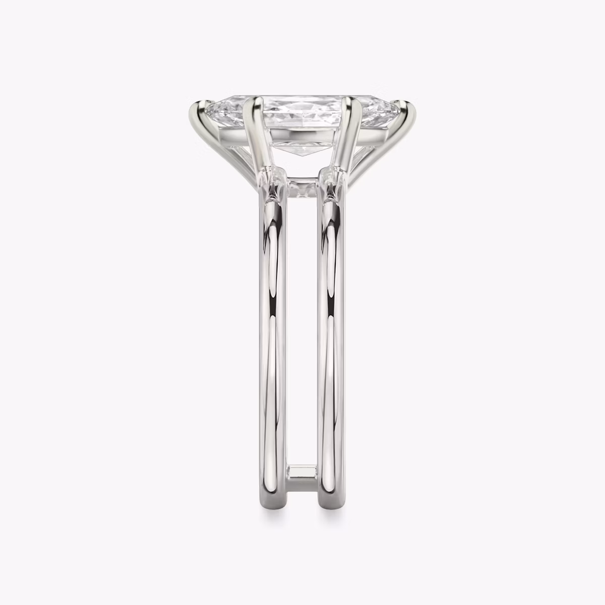 The Double Band | Marquise | Platinum | bandAccent: Plain | diamondOrientation: vertical | caratWeight: other