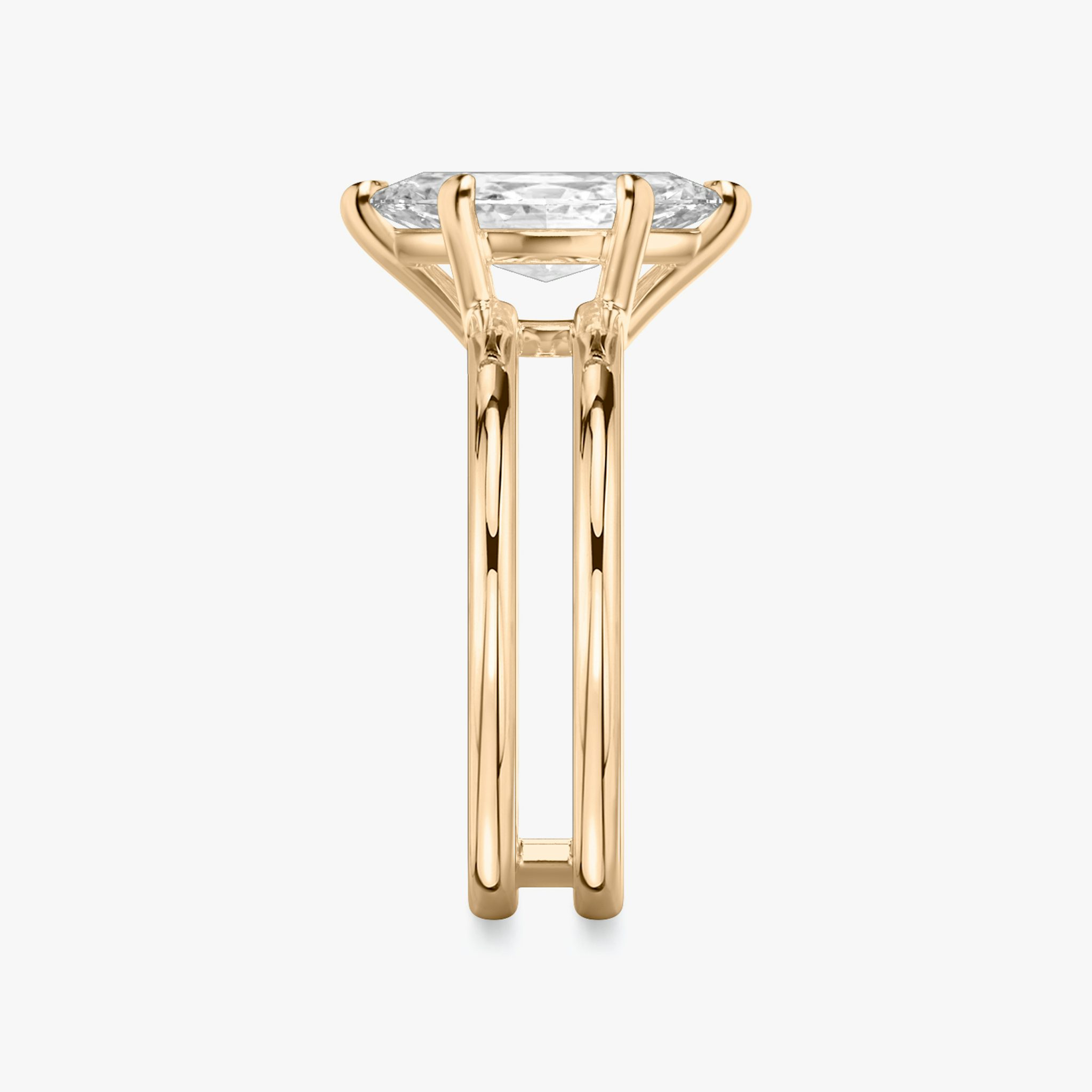The Double Band | Marquise | 14k | Rose Gold | bandAccent: Plain | diamondOrientation: vertical | caratWeight: other