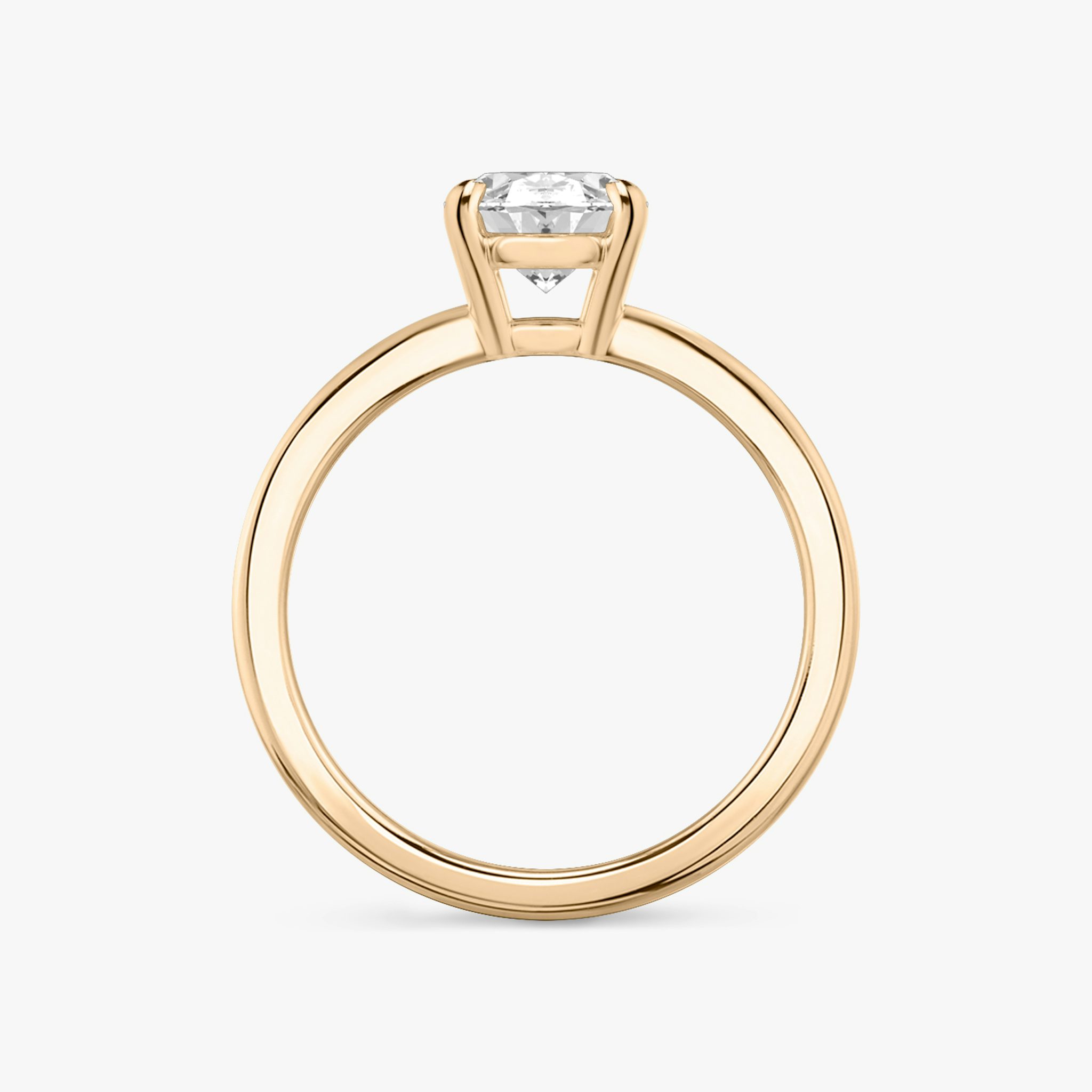 The Double Band | Oval | 14k | Rose Gold | bandAccent: Plain | diamondOrientation: vertical | caratWeight: other