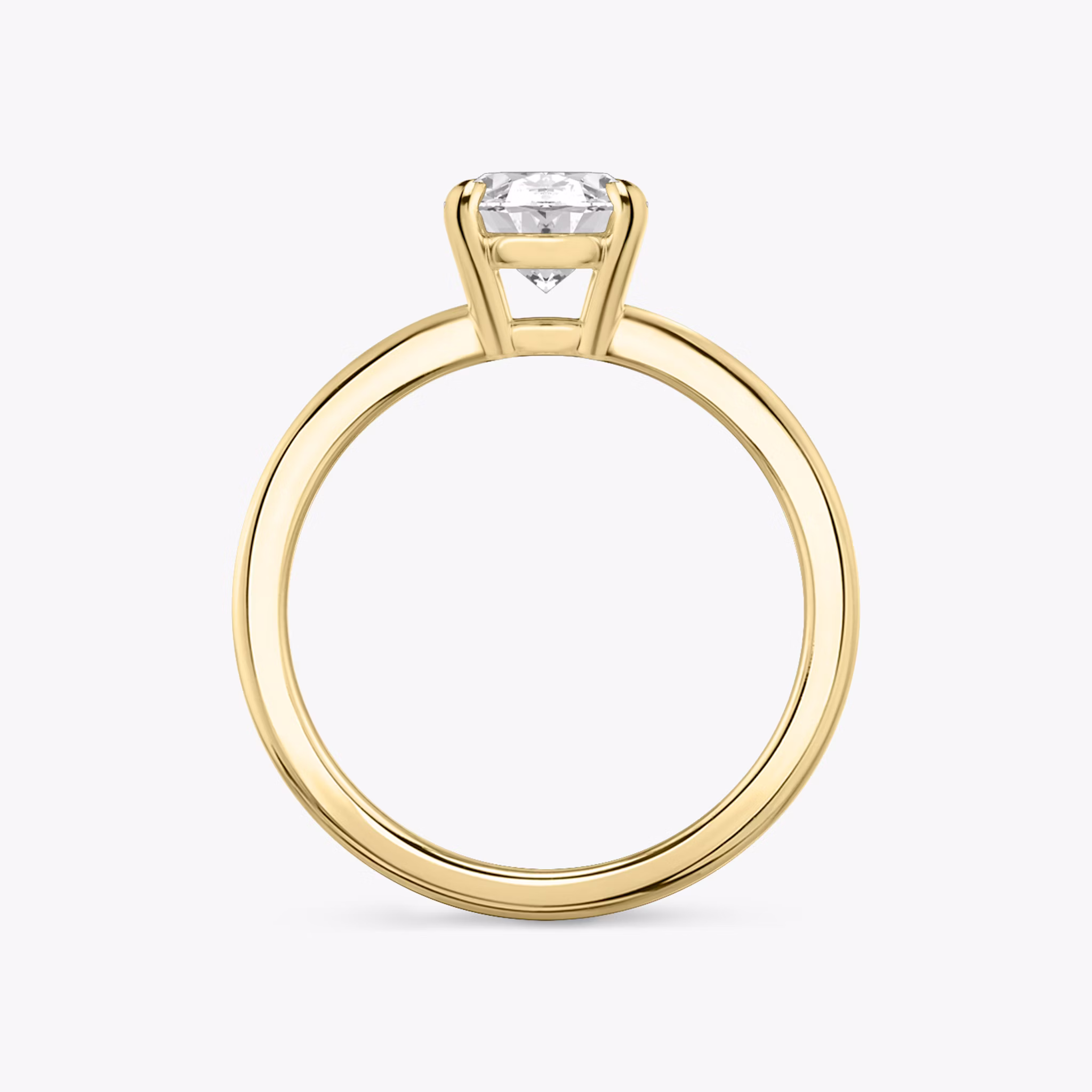 The Double Band | Oval | 18k | Yellow Gold | bandAccent: Plain | diamondOrientation: vertical | caratWeight: other