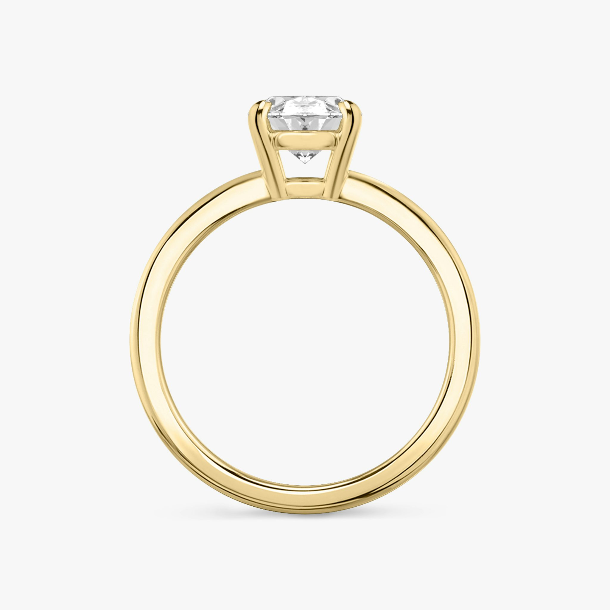 The Double Band | Oval | 18k | Yellow Gold | bandAccent: Plain | diamondOrientation: vertical | caratWeight: other