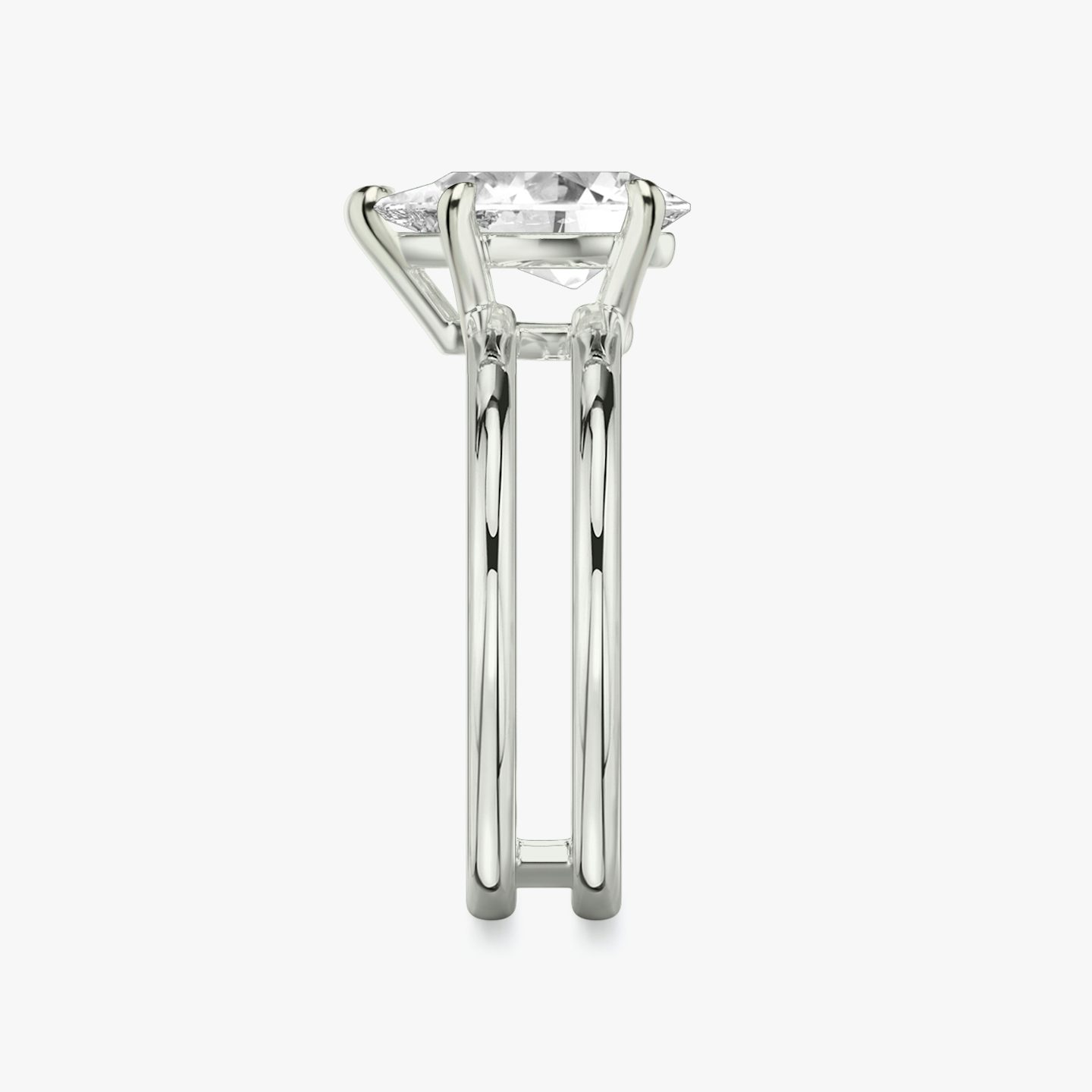 The Double Band | Pear | Platinum | bandAccent: Plain | diamondOrientation: vertical | caratWeight: other