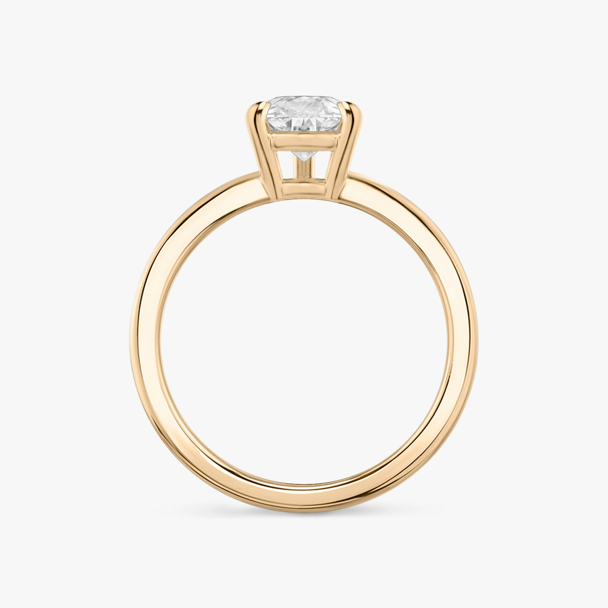 The Double Band | Pear | 14k | Rose Gold | bandAccent: Plain | diamondOrientation: vertical | caratWeight: other