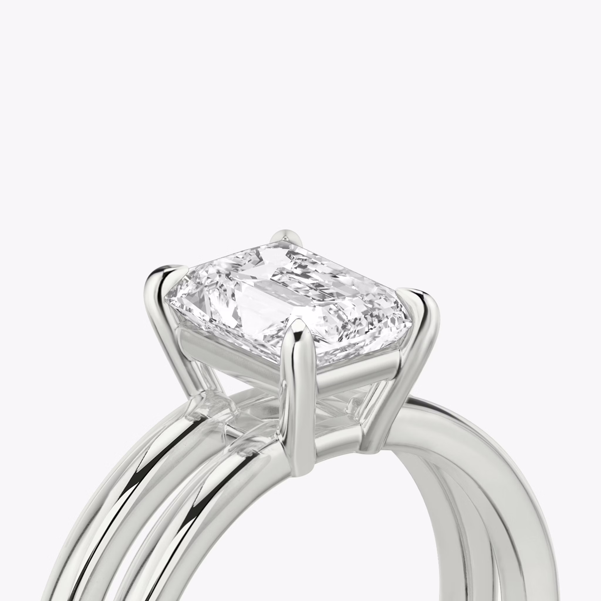 The Double Band | Radiant | Platinum | bandAccent: Plain | diamondOrientation: vertical | caratWeight: other