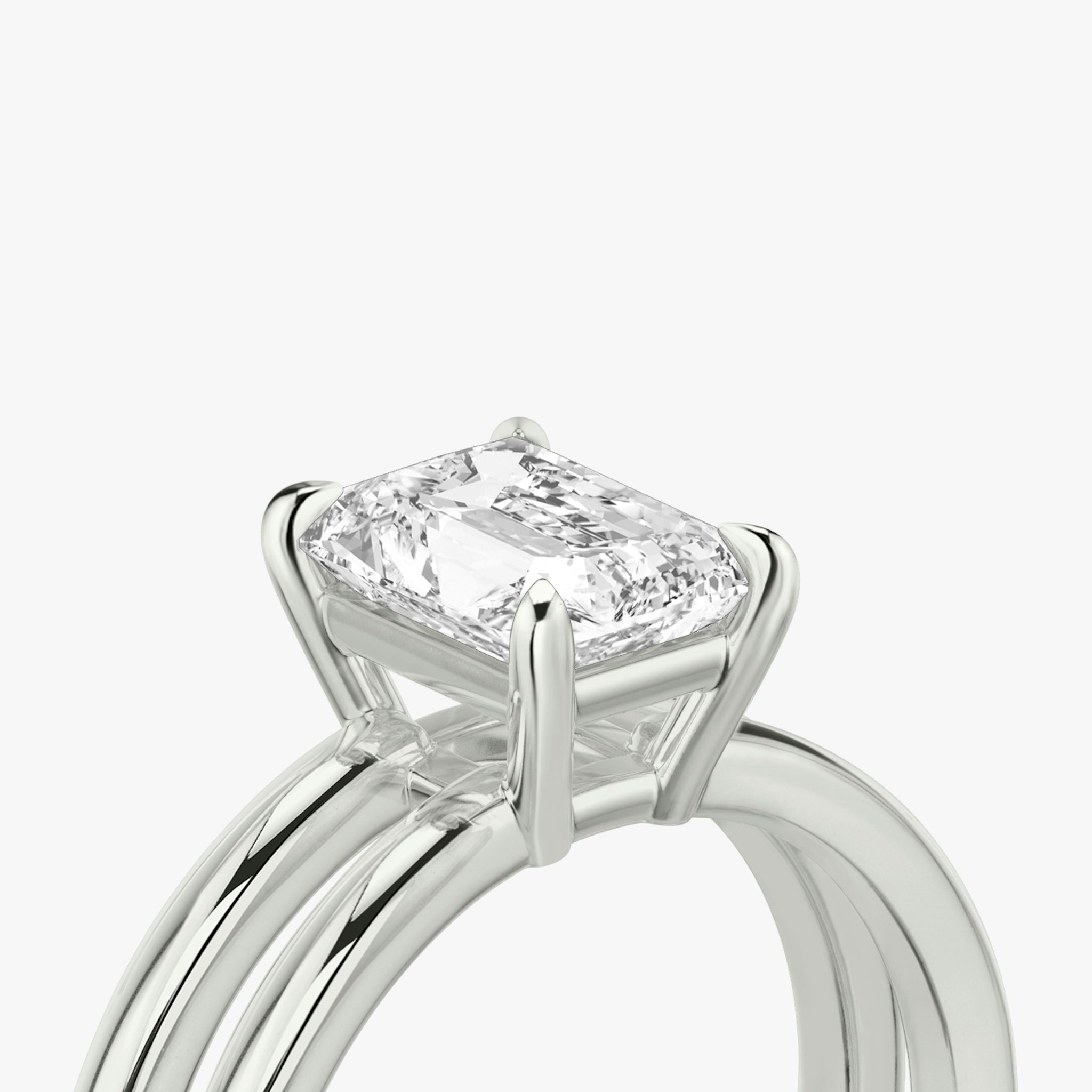 The Double Band | Radiant | Platinum | bandAccent: Plain | diamondOrientation: vertical | caratWeight: other