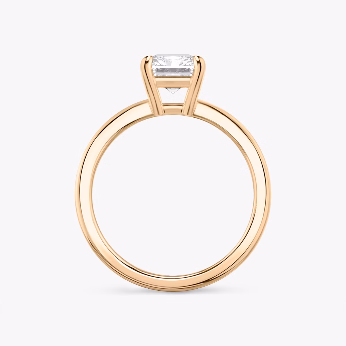 The Double Band | Radiant | 14k | Rose Gold | bandAccent: Plain | diamondOrientation: vertical | caratWeight: other