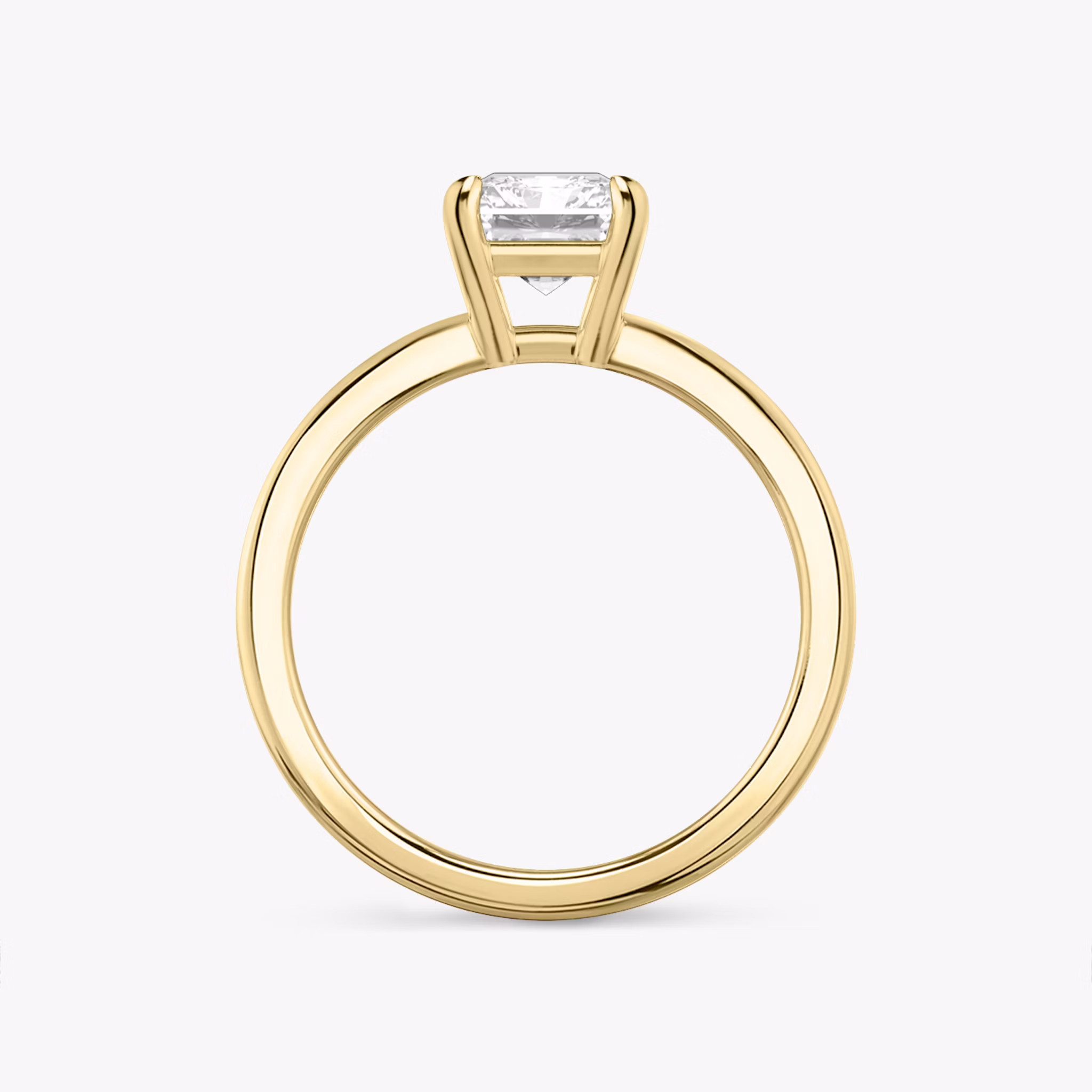 The Double Band | Radiant | 18k | Yellow Gold | bandAccent: Plain | diamondOrientation: vertical | caratWeight: other