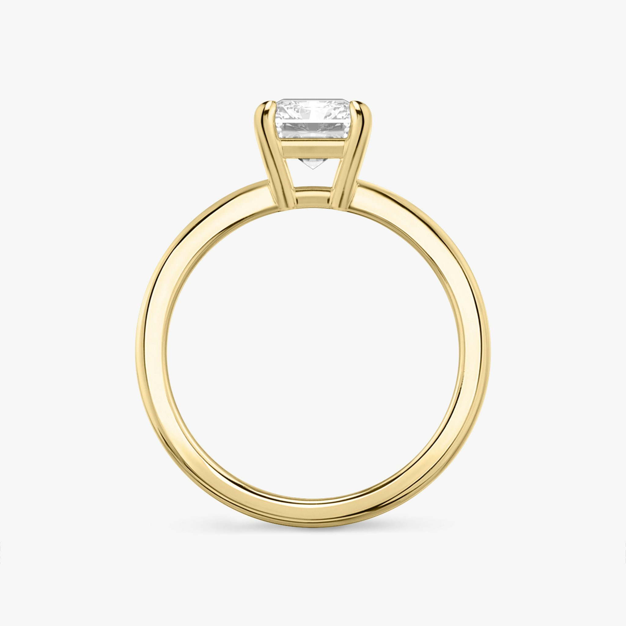 The Double Band | Radiant | 18k | Yellow Gold | bandAccent: Plain | diamondOrientation: vertical | caratWeight: other