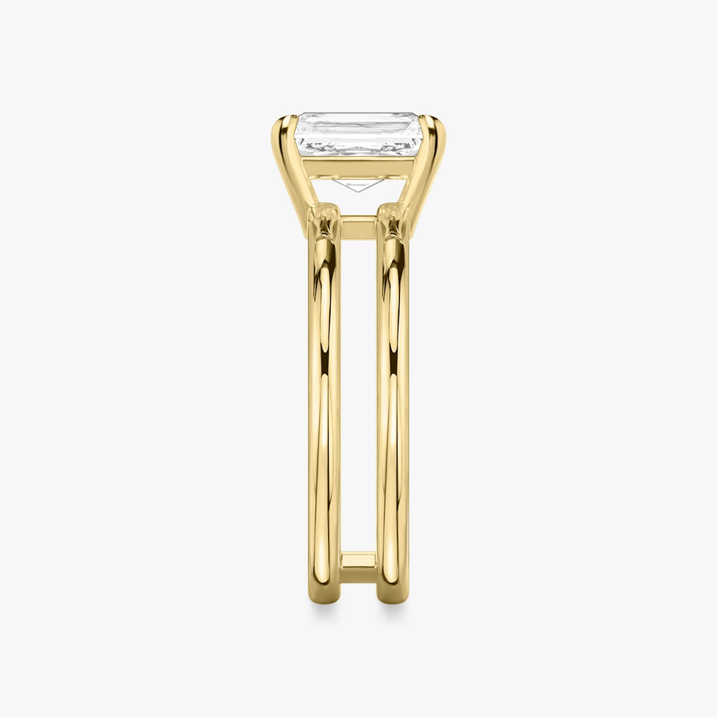 Bague de fiançailles Double Band | Radiant | 18k | Or jaune | bandAccent: Simple | diamondOrientation: vertical | caratWeight: other