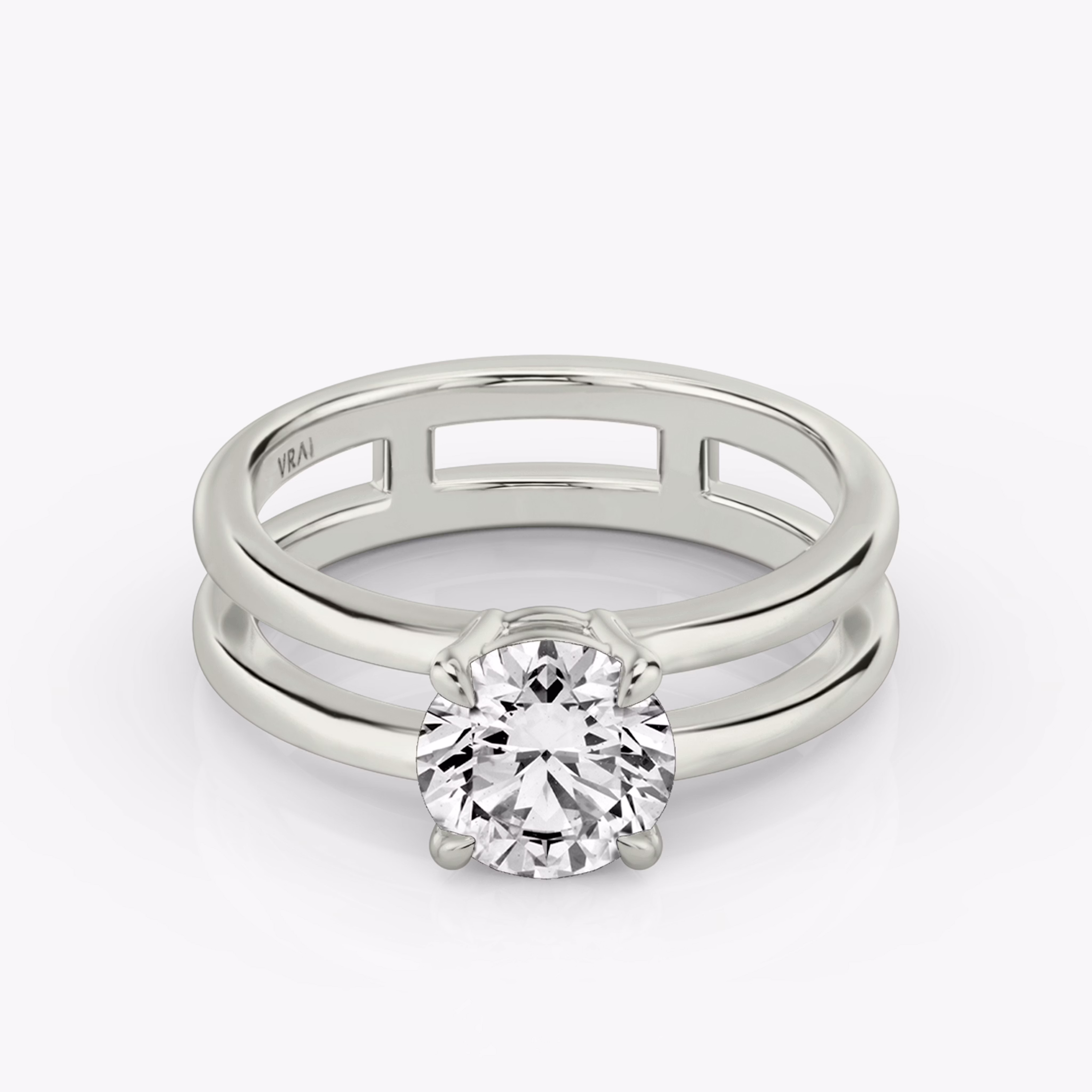 Double Band Engagement Ring