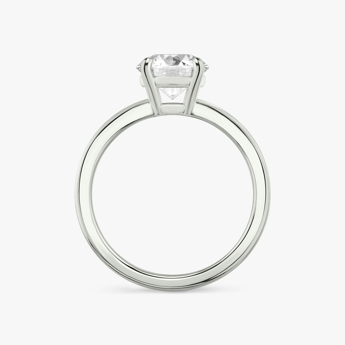 The Double Band | Round Brilliant | Platinum | bandAccent: Plain | caratWeight: other | diamondOrientation: vertical
