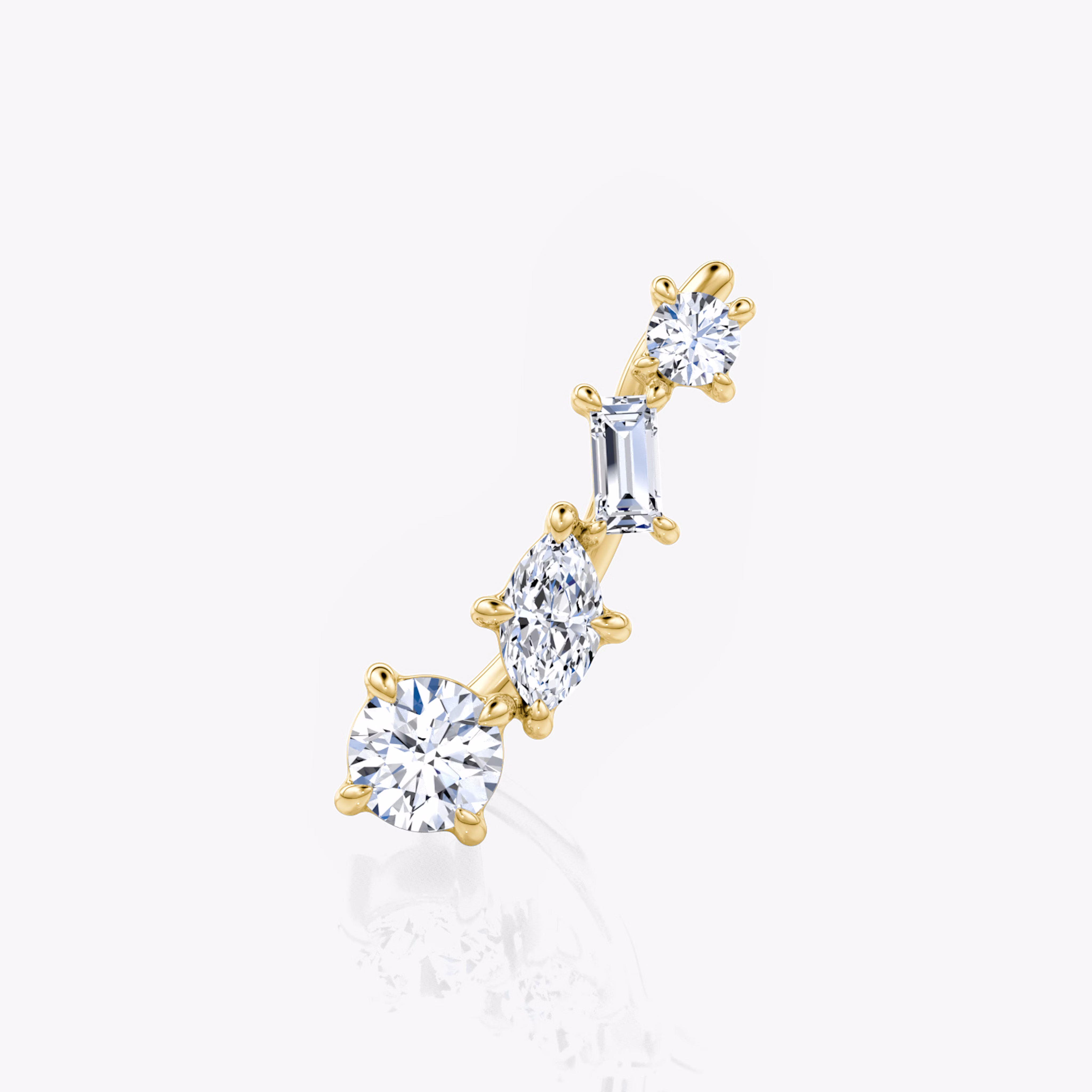 Shooting Star Diamond Ear Climber