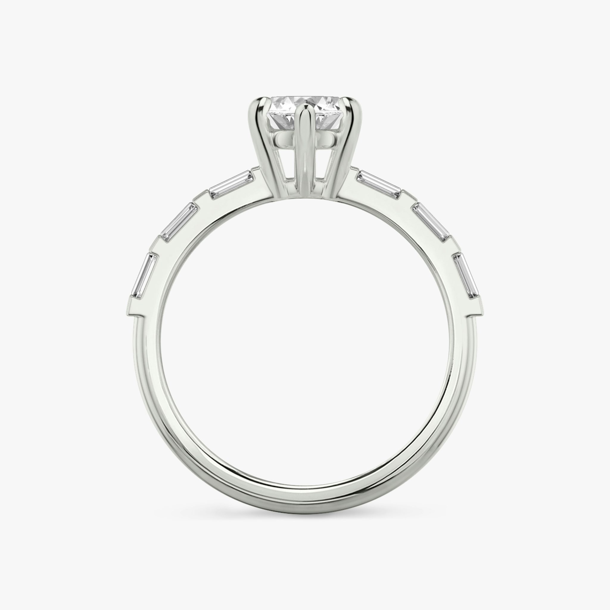 The Double Band | Marquise | Platinum | bandAccent: Pavé | bandStoneShape: Baguette | diamondOrientation: vertical | caratWeight: other