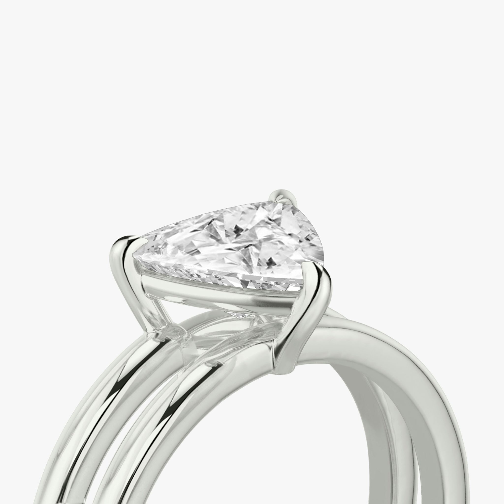 The Double Band | Trillion | Platinum | bandAccent: Plain | diamondOrientation: vertical | caratWeight: other