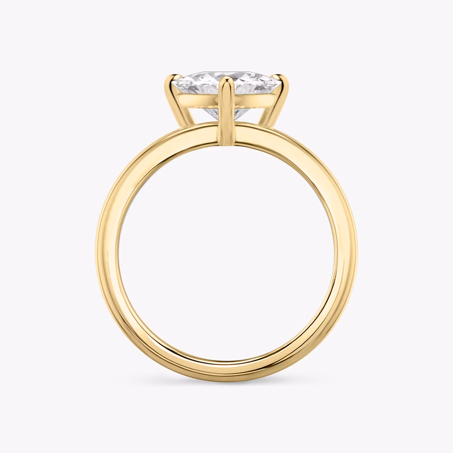 Bague de fiançailles Double Band | Trillion | 18k | Or jaune | bandAccent: Simple | diamondOrientation: vertical | caratWeight: other