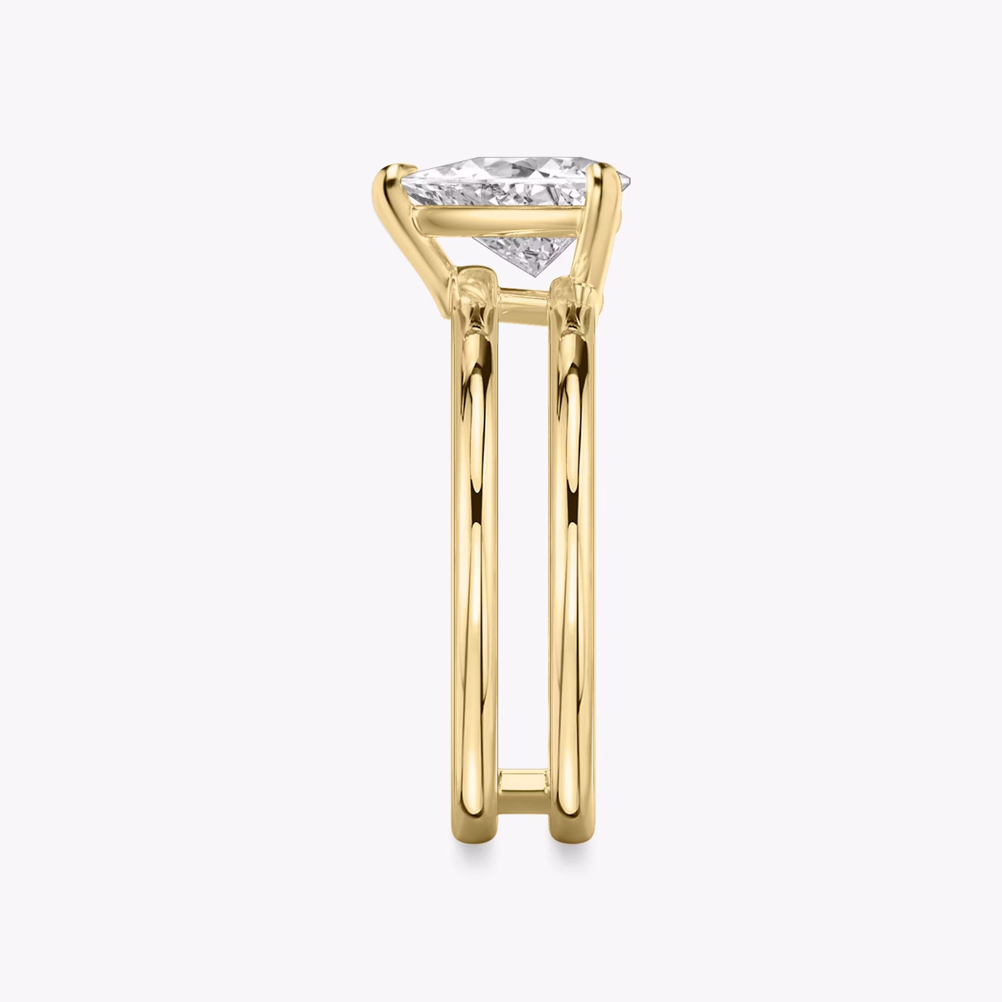 The Double Band | Trillion | 18k | Yellow Gold | bandAccent: Plain | diamondOrientation: vertical | caratWeight: other