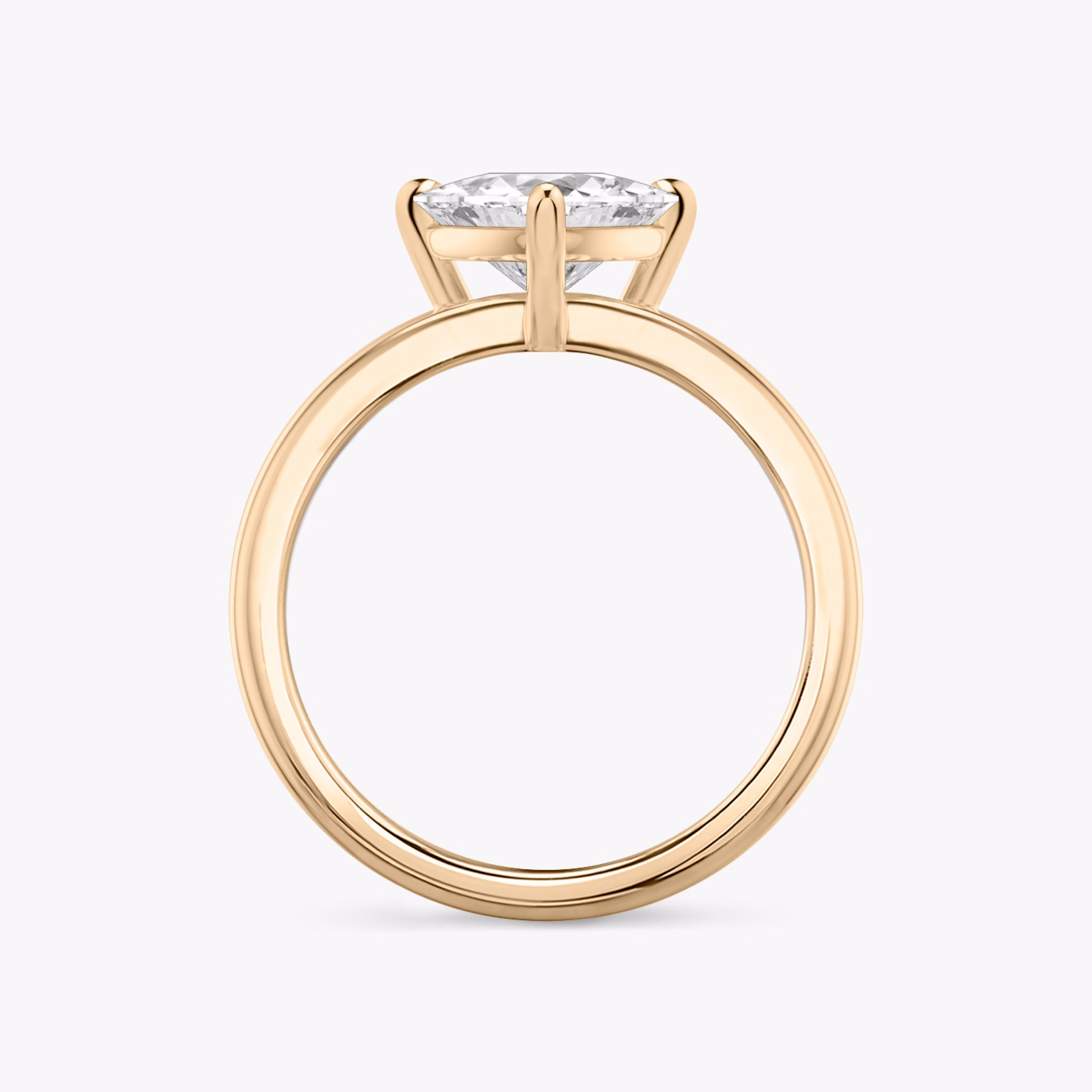 The Double Band | Trillion | 14k | Rose Gold | bandAccent: Plain | diamondOrientation: vertical | caratWeight: other