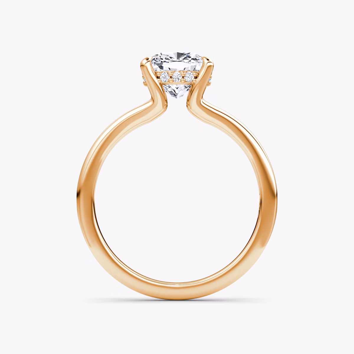 Floating Split Band | Cushion | 14k | Roségold | bandAccent: Ohne Pavé-Besatz | diamondOrientation: vertical | caratWeight: other