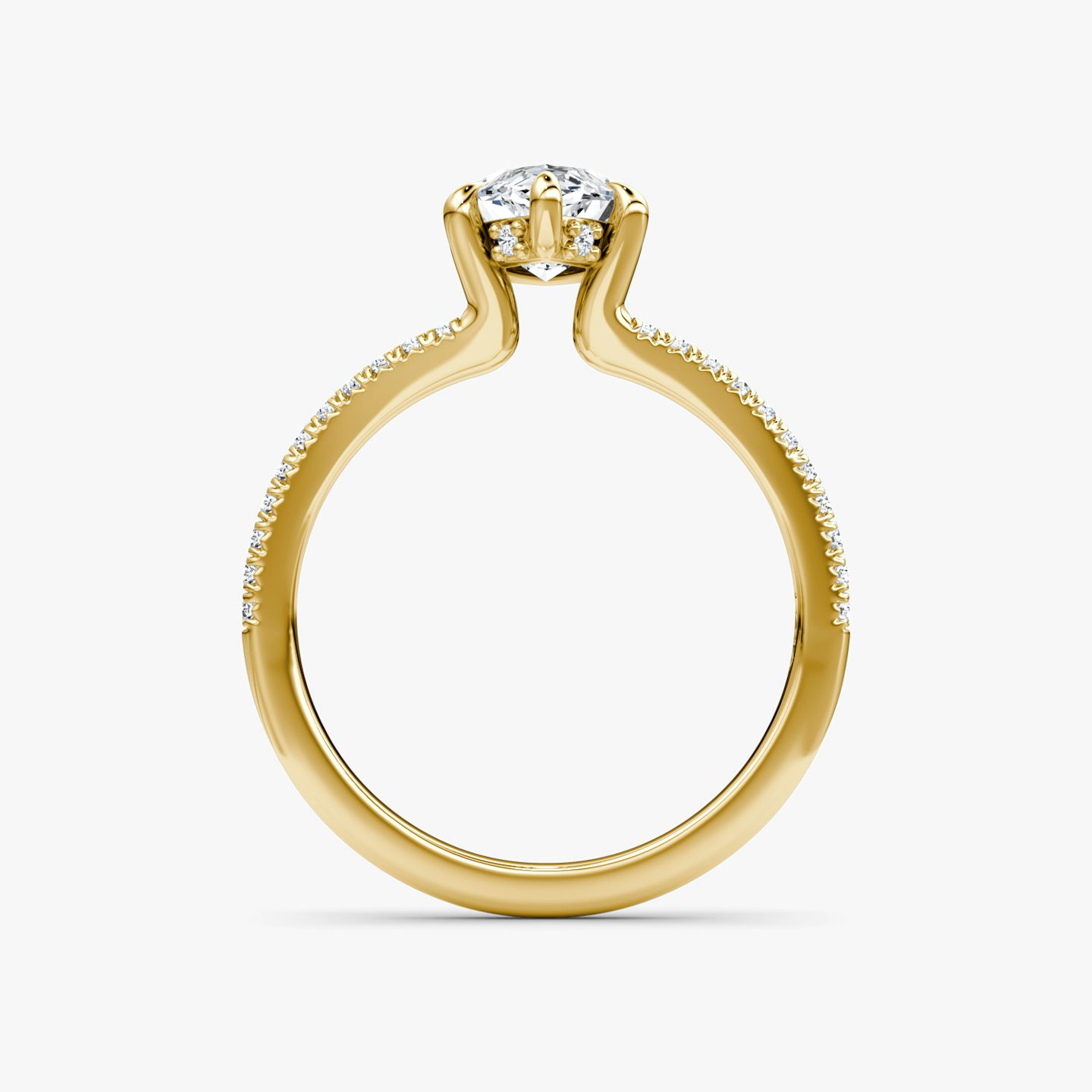 The Floating Split Band | Marquise | 18k | Yellow Gold | bandAccent: Pavé | diamondOrientation: vertical | caratWeight: other