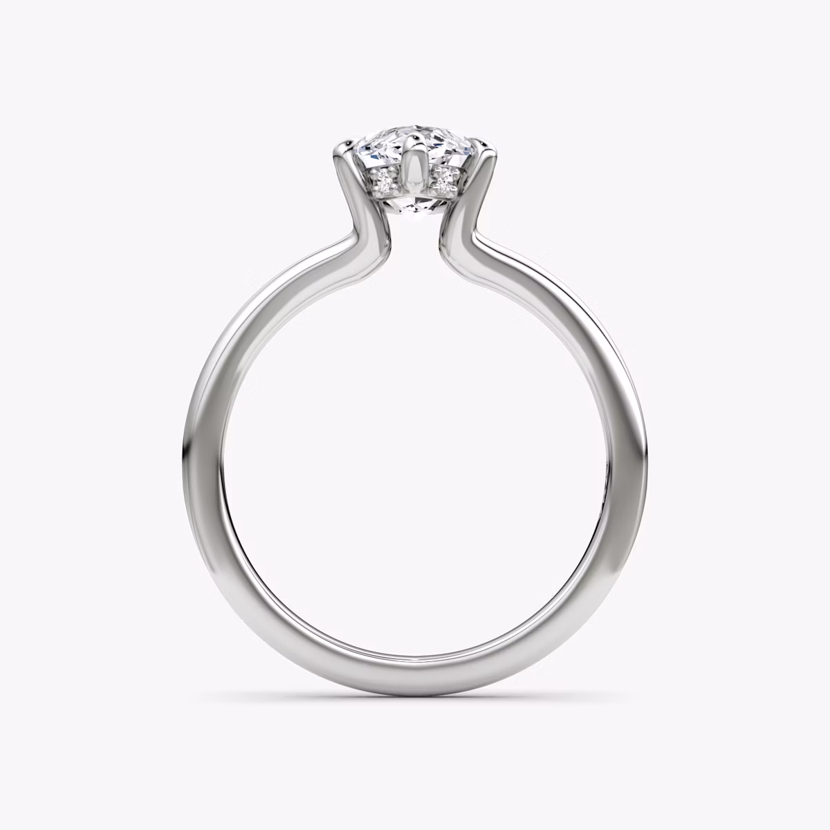 The Floating Split Band | Marquise | 18k | White Gold | bandAccent: Plain | diamondOrientation: vertical | caratWeight: other