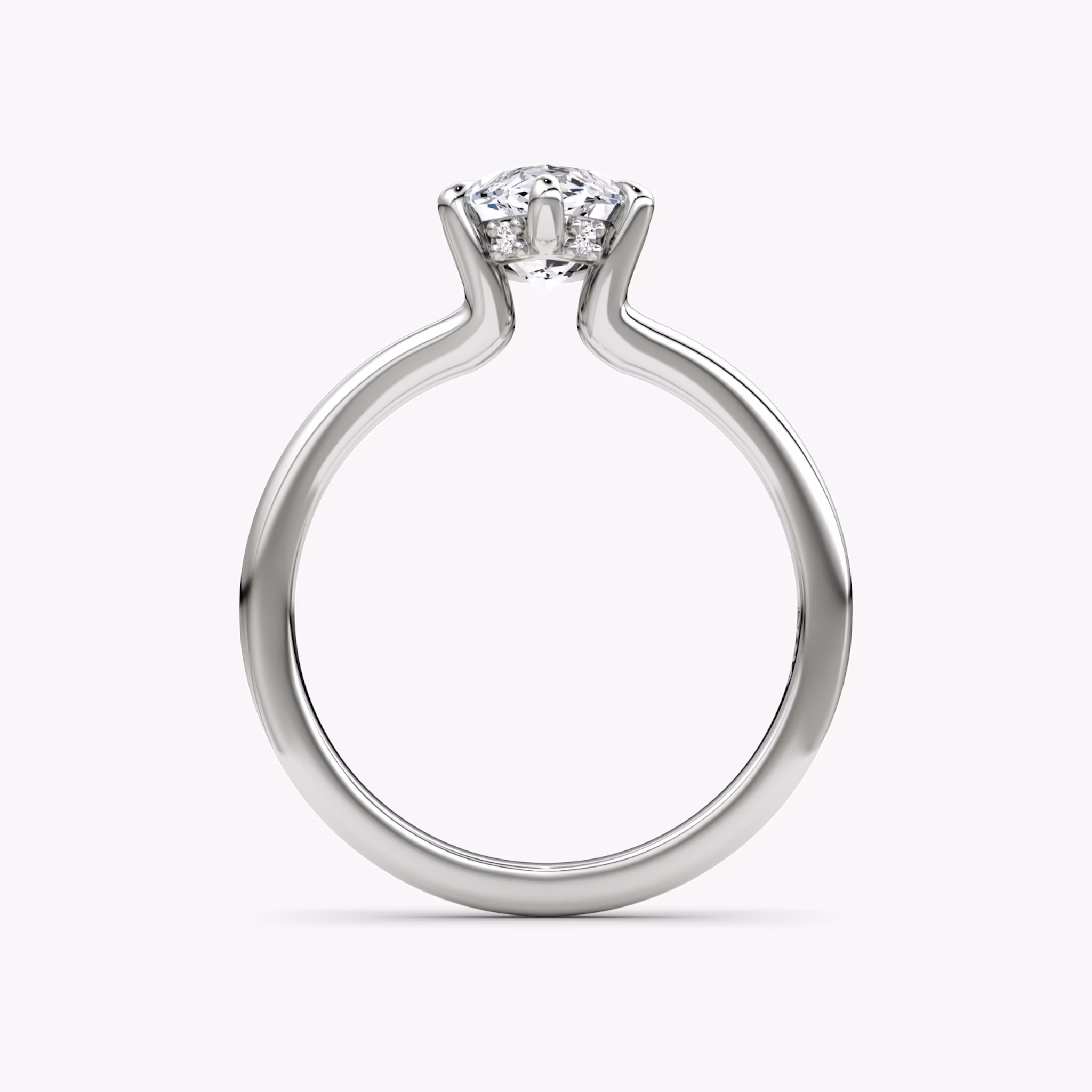 The Floating Split Band | Marquise | Platinum | bandAccent: Plain | diamondOrientation: vertical | caratWeight: other