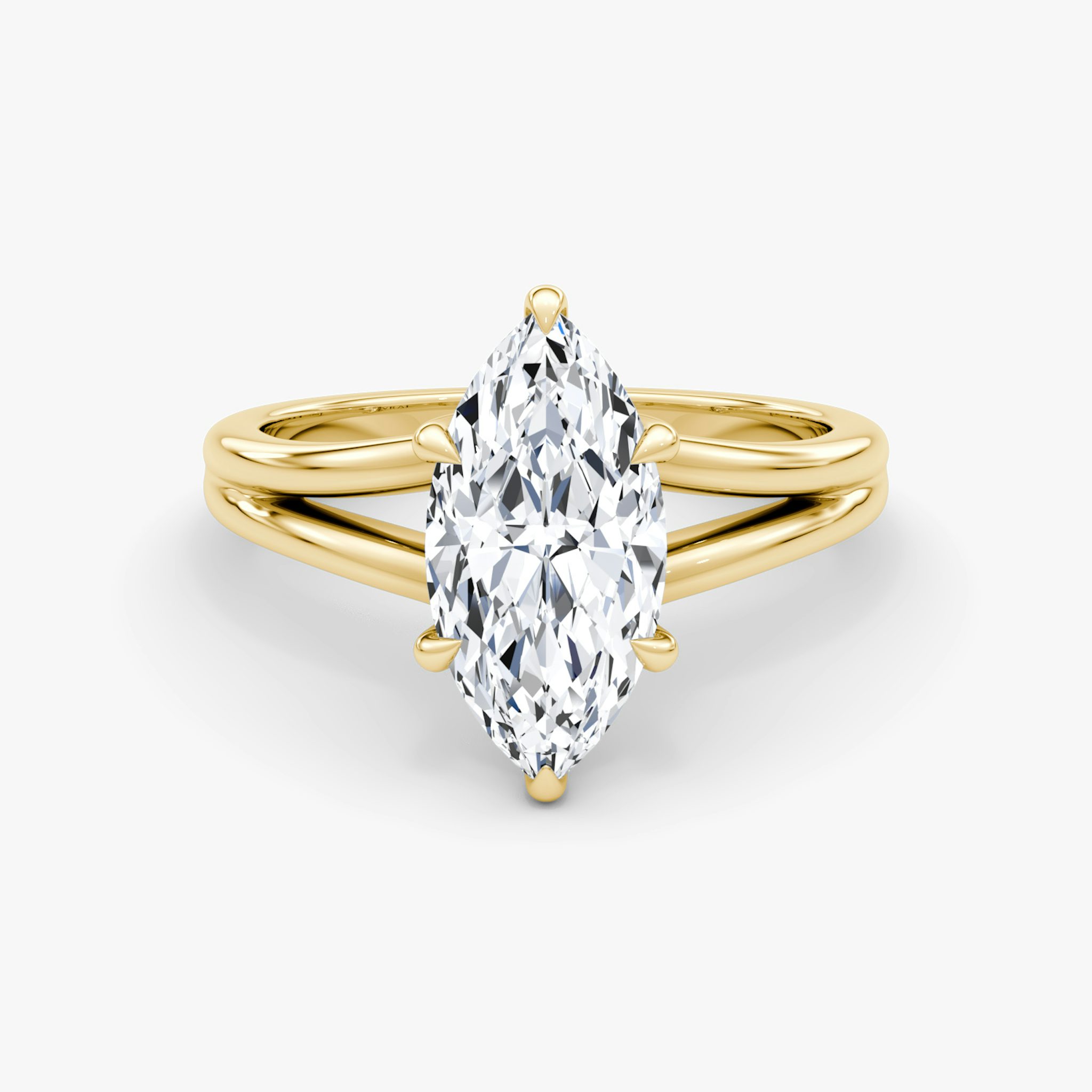 The Floating Split Band | Marquise | 18k | Yellow Gold | bandAccent: Plain | diamondOrientation: vertical | caratWeight: other