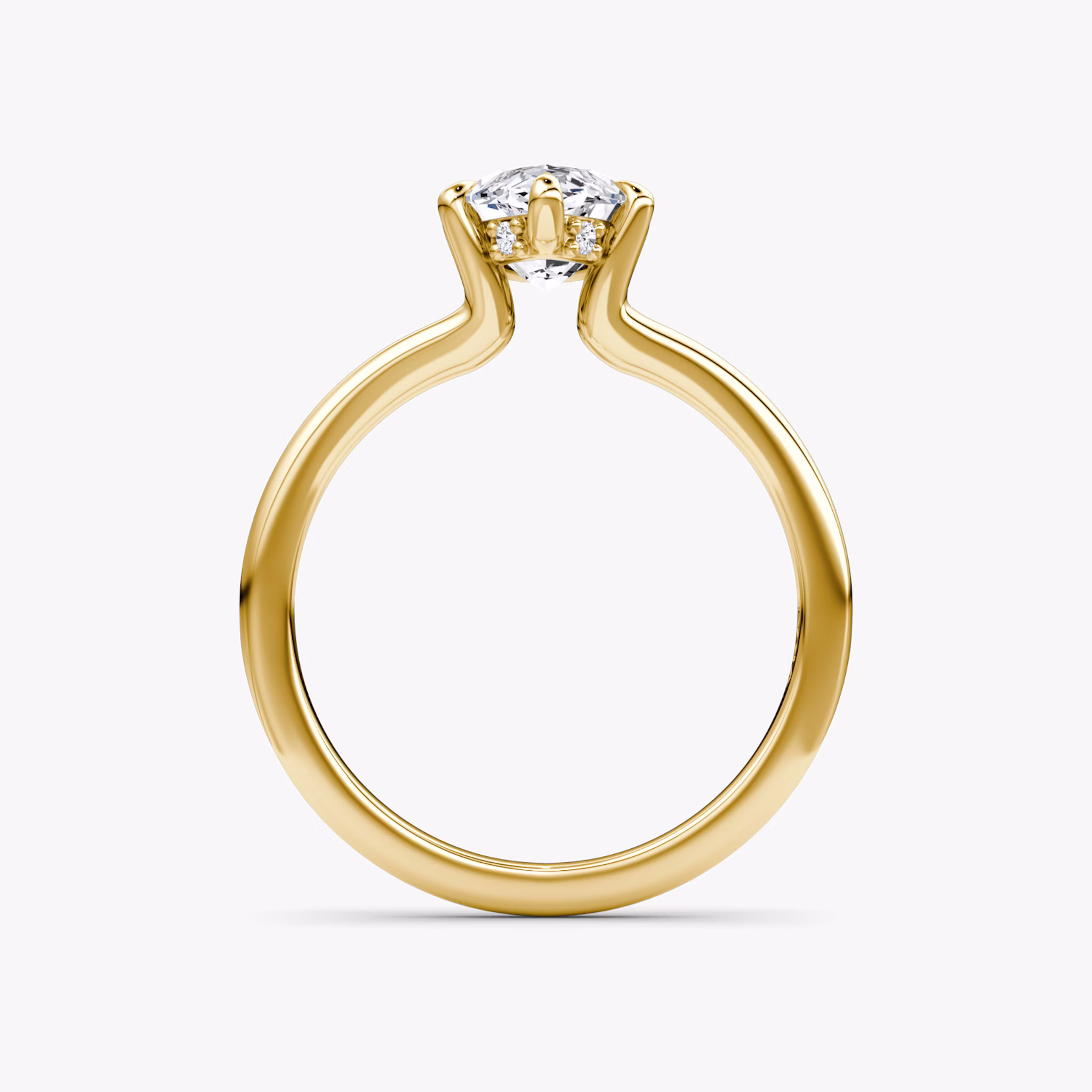 The Floating Split Band | Marquise | 18k | Yellow Gold | bandAccent: Plain | diamondOrientation: vertical | caratWeight: other