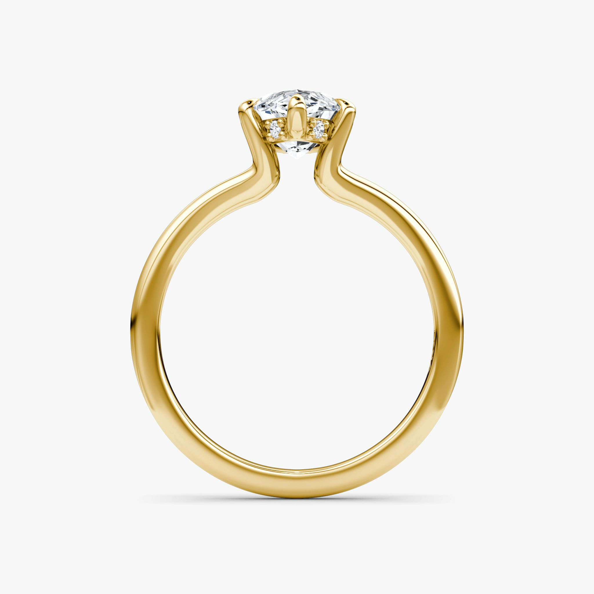 The Floating Split Band | Marquise | 18k | Yellow Gold | bandAccent: Plain | diamondOrientation: vertical | caratWeight: other