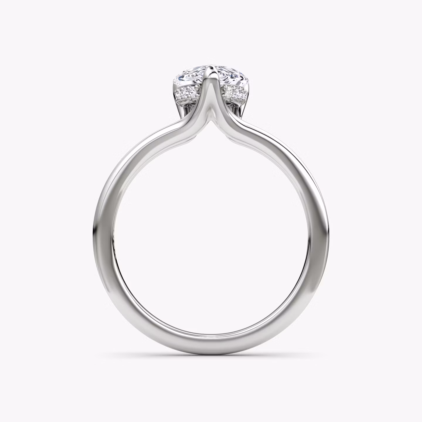The Floating Split Band | Pear | Platinum | bandAccent: Plain | diamondOrientation: vertical | caratWeight: other
