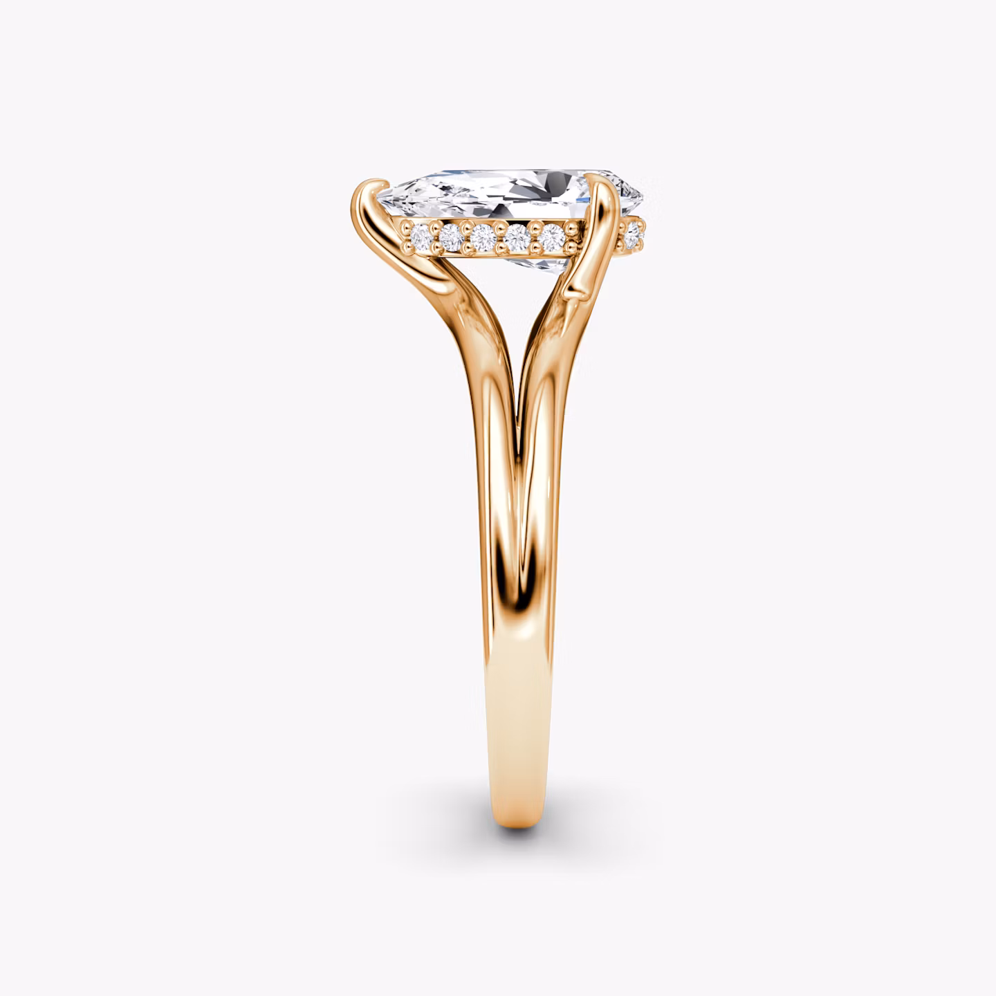 Floating Split Band | Tropfen | 14k | Roségold | bandAccent: Ohne Pavé-Besatz | diamondOrientation: vertical | caratWeight: other