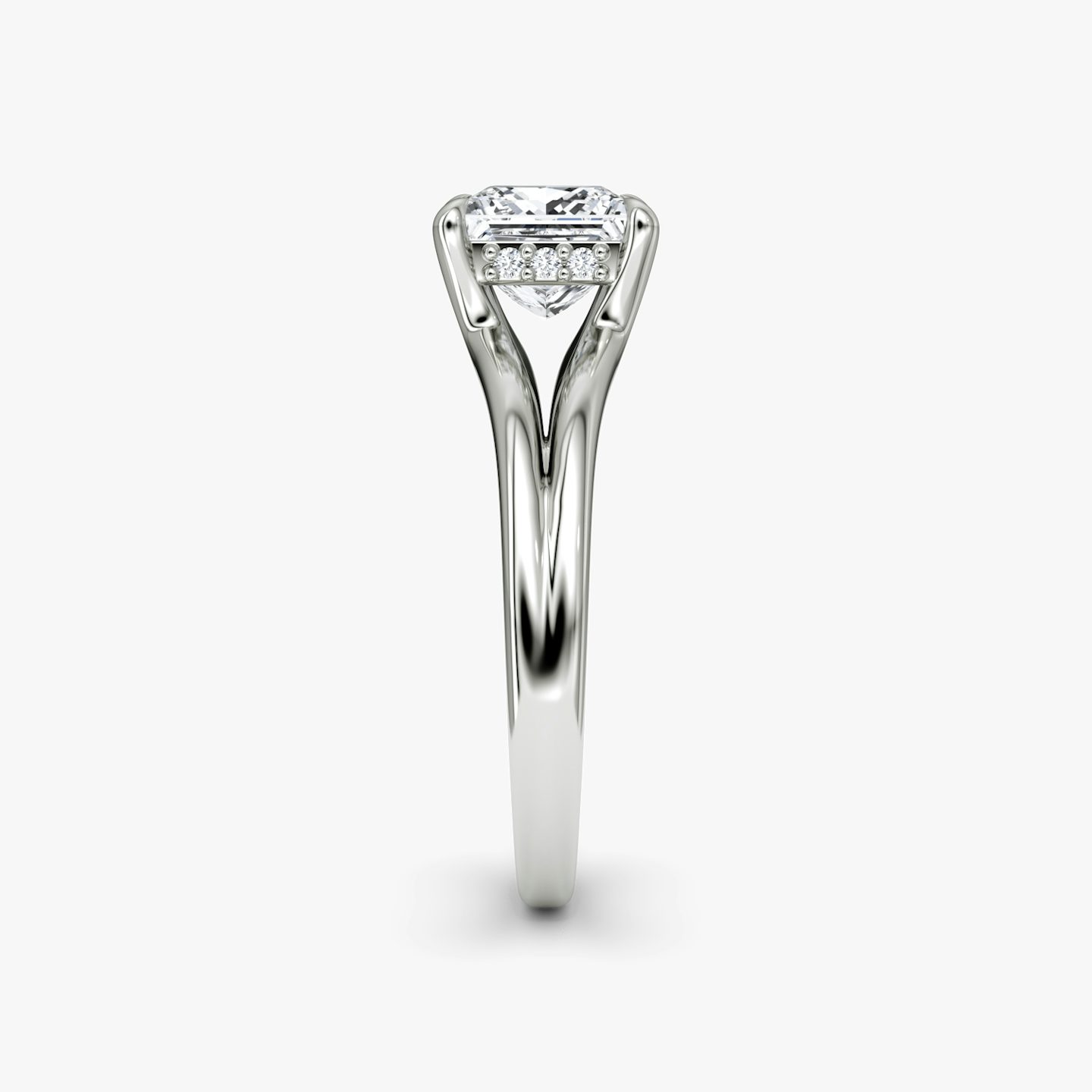 Floating Split Band | Princess | 18k | Weißgold | bandAccent: Ohne Pavé-Besatz | diamondOrientation: vertical | caratWeight: other