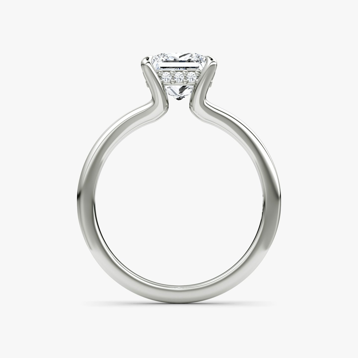 Floating Split Band | Princess | 18k | Weißgold | bandAccent: Ohne Pavé-Besatz | diamondOrientation: vertical | caratWeight: other