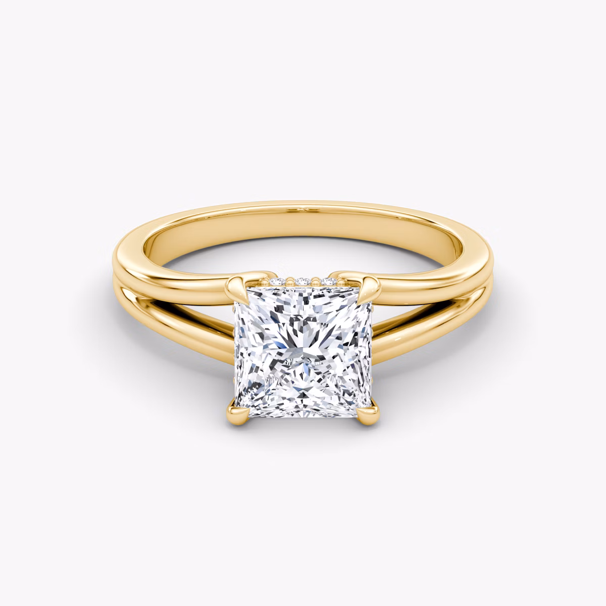 Floating Split Band | Princess | 18k | Gelbgold | bandAccent: Ohne Pavé-Besatz | diamondOrientation: vertical | caratWeight: other