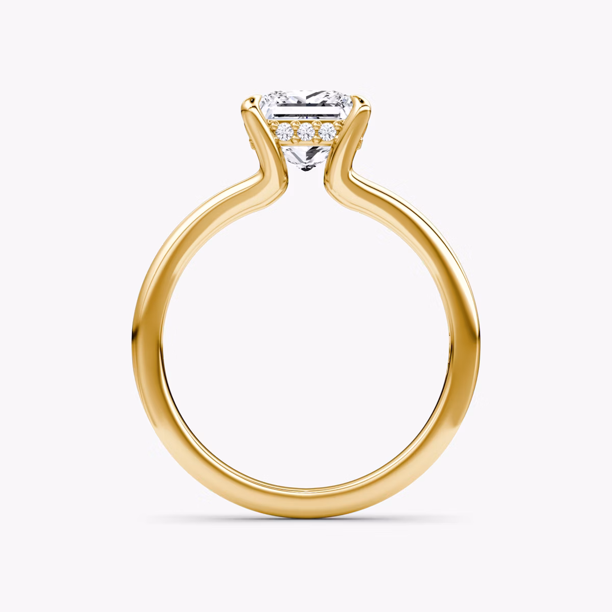 Floating Split Band | Princess | 18k | Gelbgold | bandAccent: Ohne Pavé-Besatz | diamondOrientation: vertical | caratWeight: other