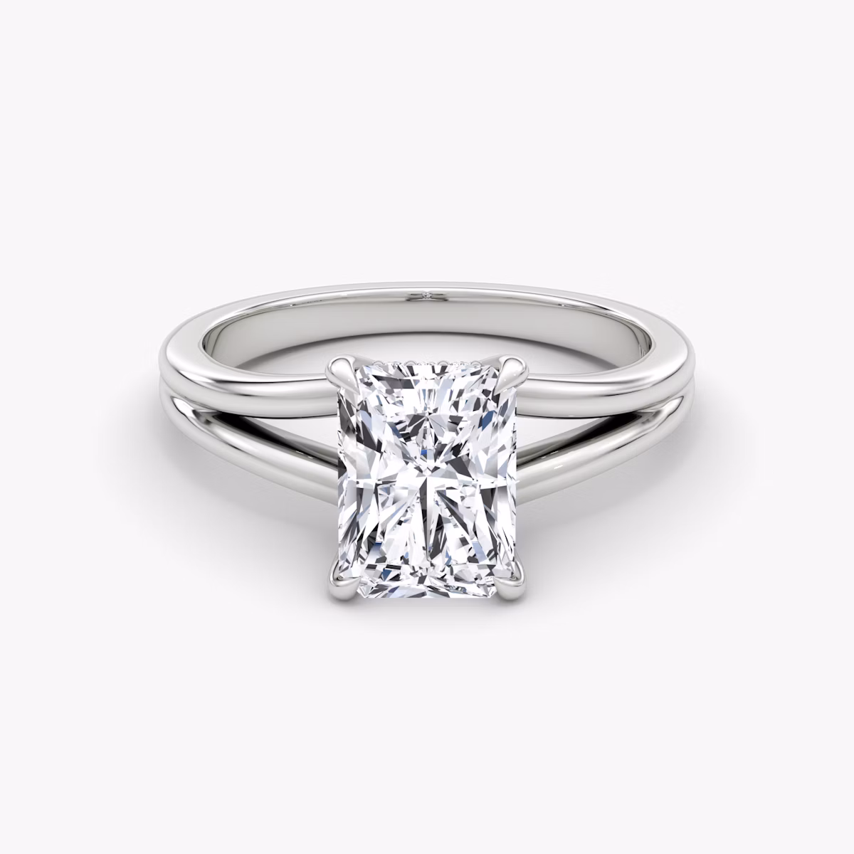 The Floating Split Band | Radiant | Platinum | bandAccent: Plain | diamondOrientation: vertical | caratWeight: other