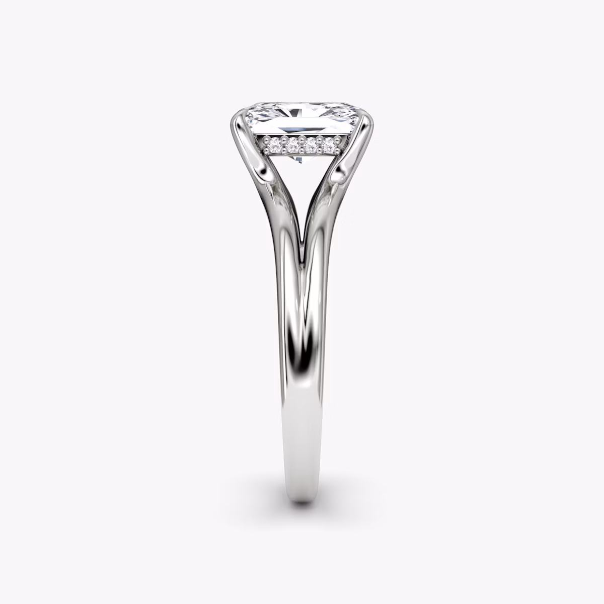 The Floating Split Band | Radiant | Platinum | bandAccent: Plain | diamondOrientation: vertical | caratWeight: other