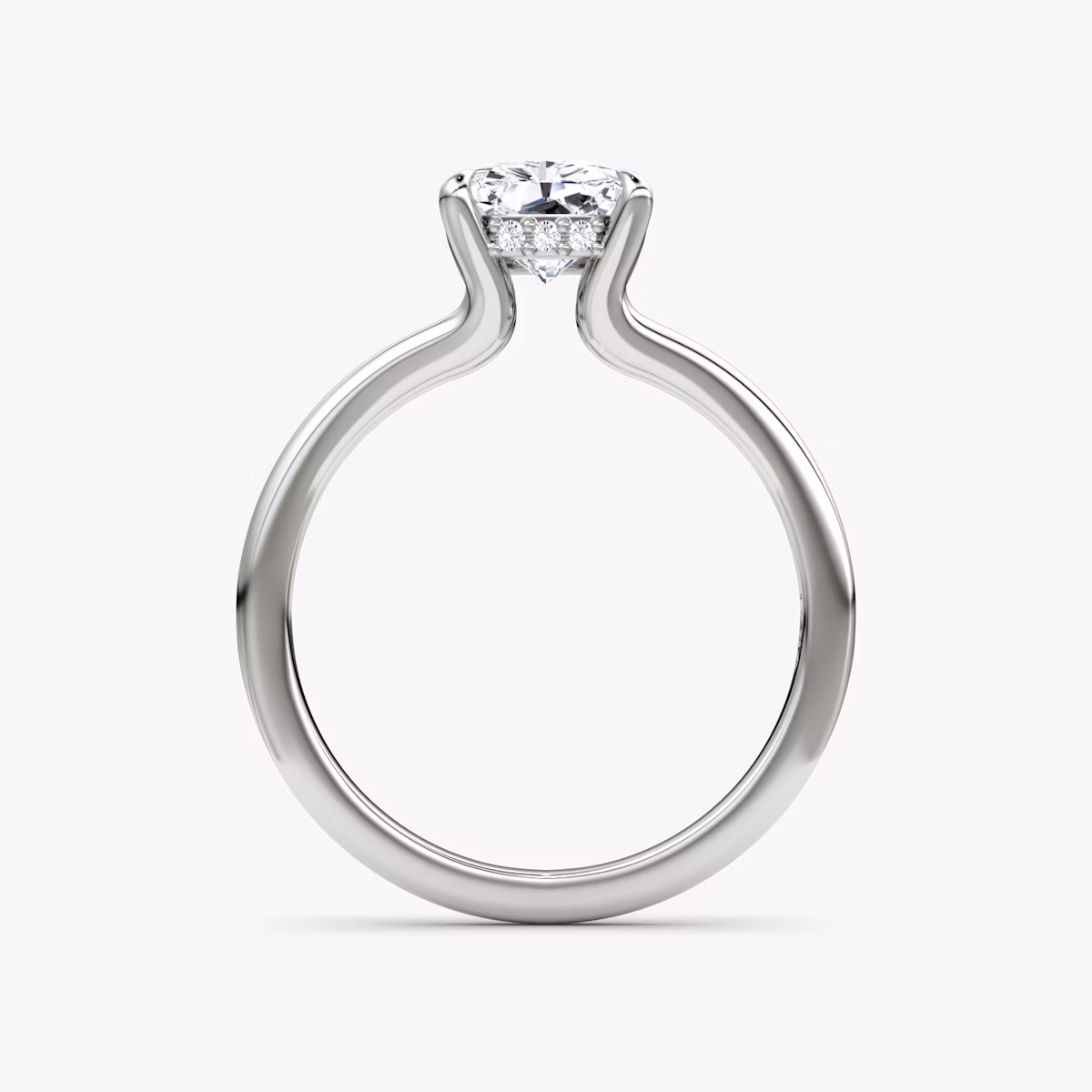 The Floating Split Band | Radiant | Platinum | bandAccent: Plain | diamondOrientation: vertical | caratWeight: other