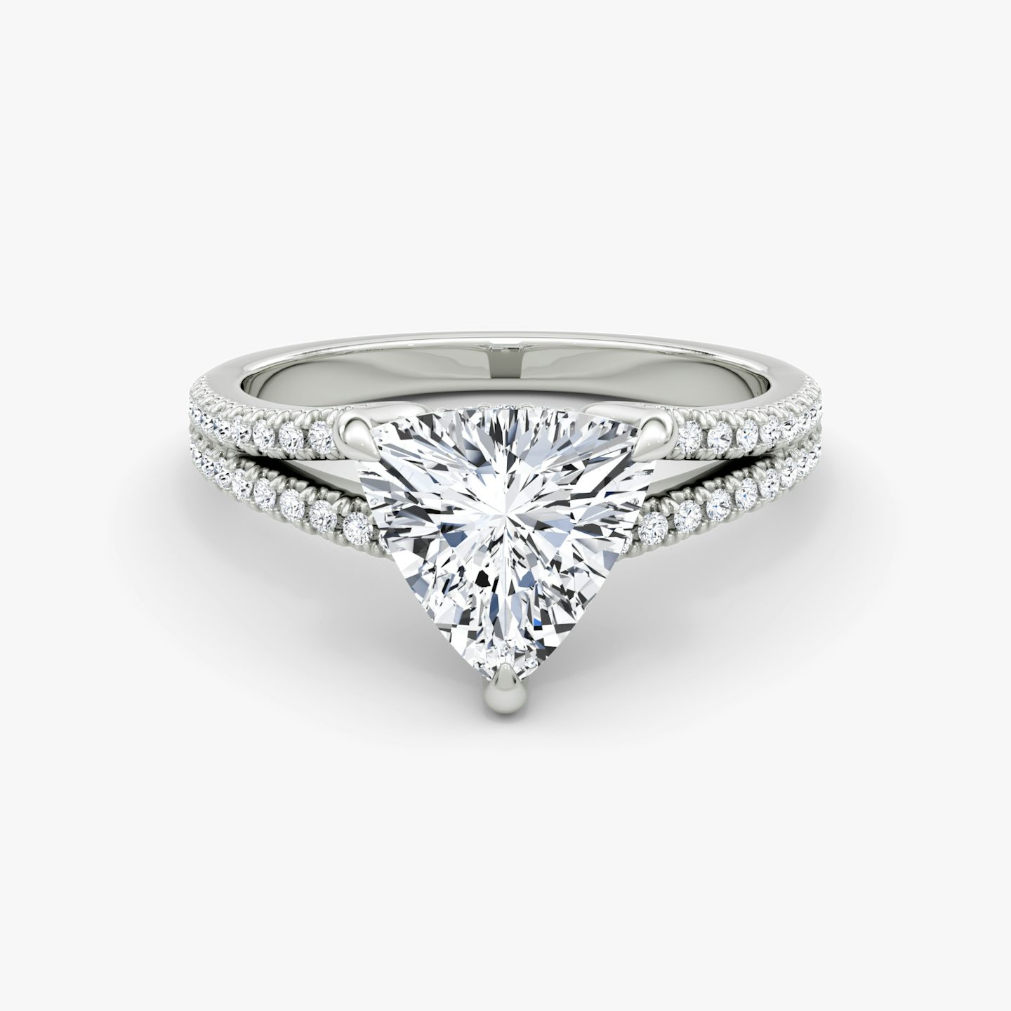 The Floating Split Band | Trillion | Platinum | bandAccent: Pavé | diamondOrientation: vertical | caratWeight: other