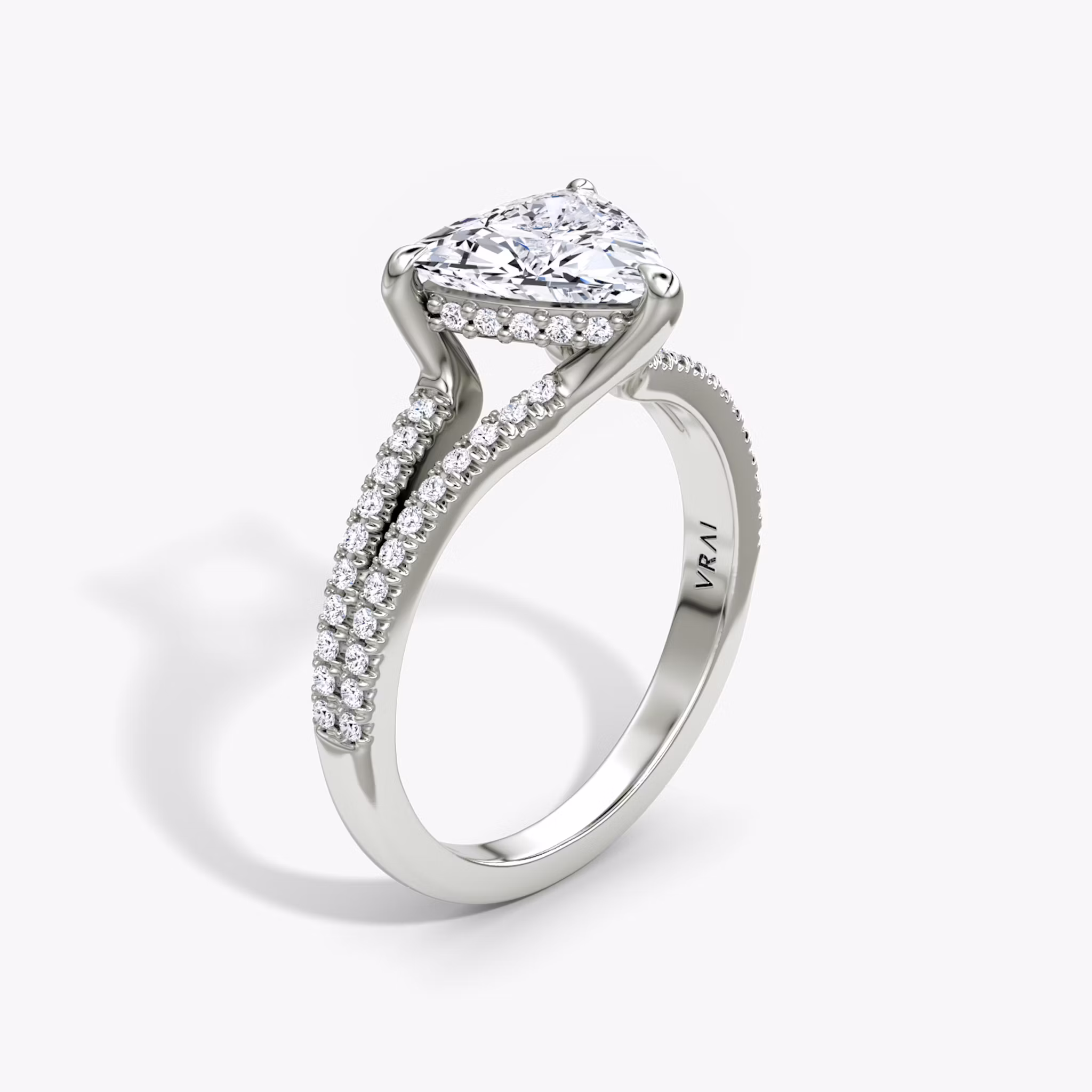 Floating Split Band Trillion | Platinum