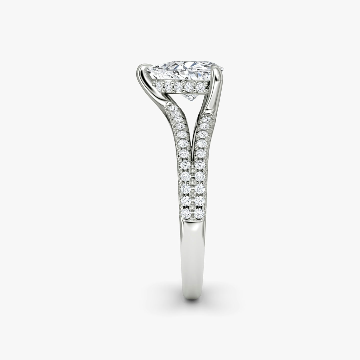 The Floating Split Band | Trillion | Platinum | bandAccent: Pavé | diamondOrientation: vertical | caratWeight: other