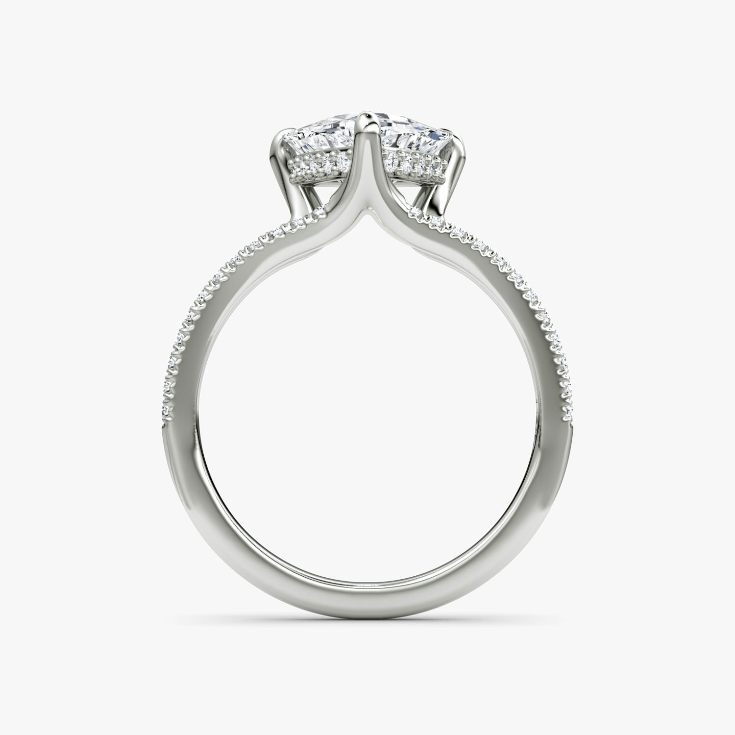 The Floating Split Band | Trillion | Platinum | bandAccent: Pavé | diamondOrientation: vertical | caratWeight: other