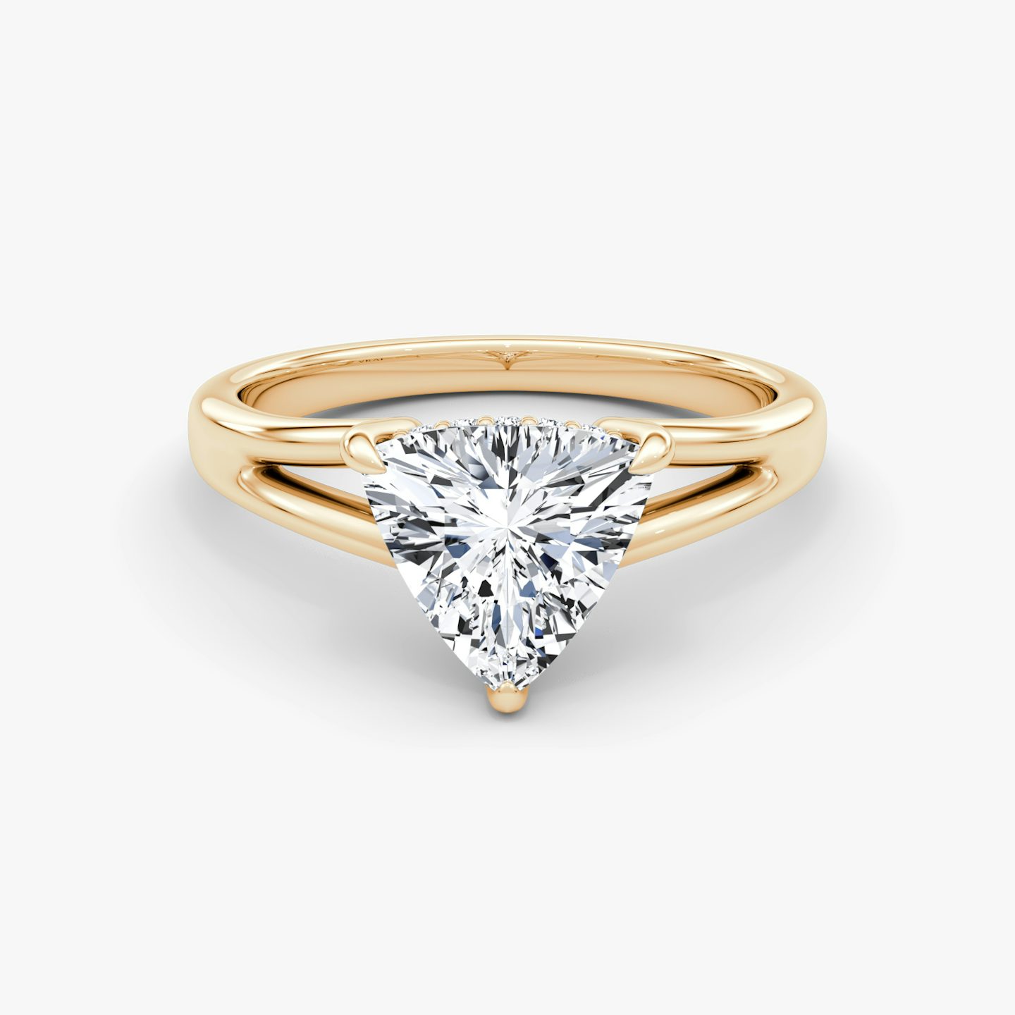 The Floating Split Band | Trillion | 14k | Rose Gold | bandAccent: Plain | diamondOrientation: vertical | caratWeight: other