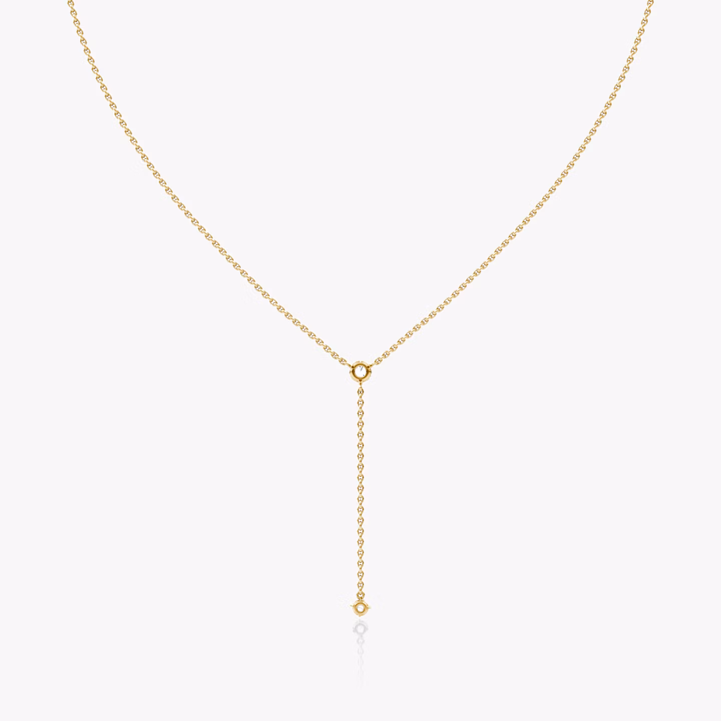 Collar Duo Lariat | Brillante | 14k | Oro amarillo | chainLength: 16-18