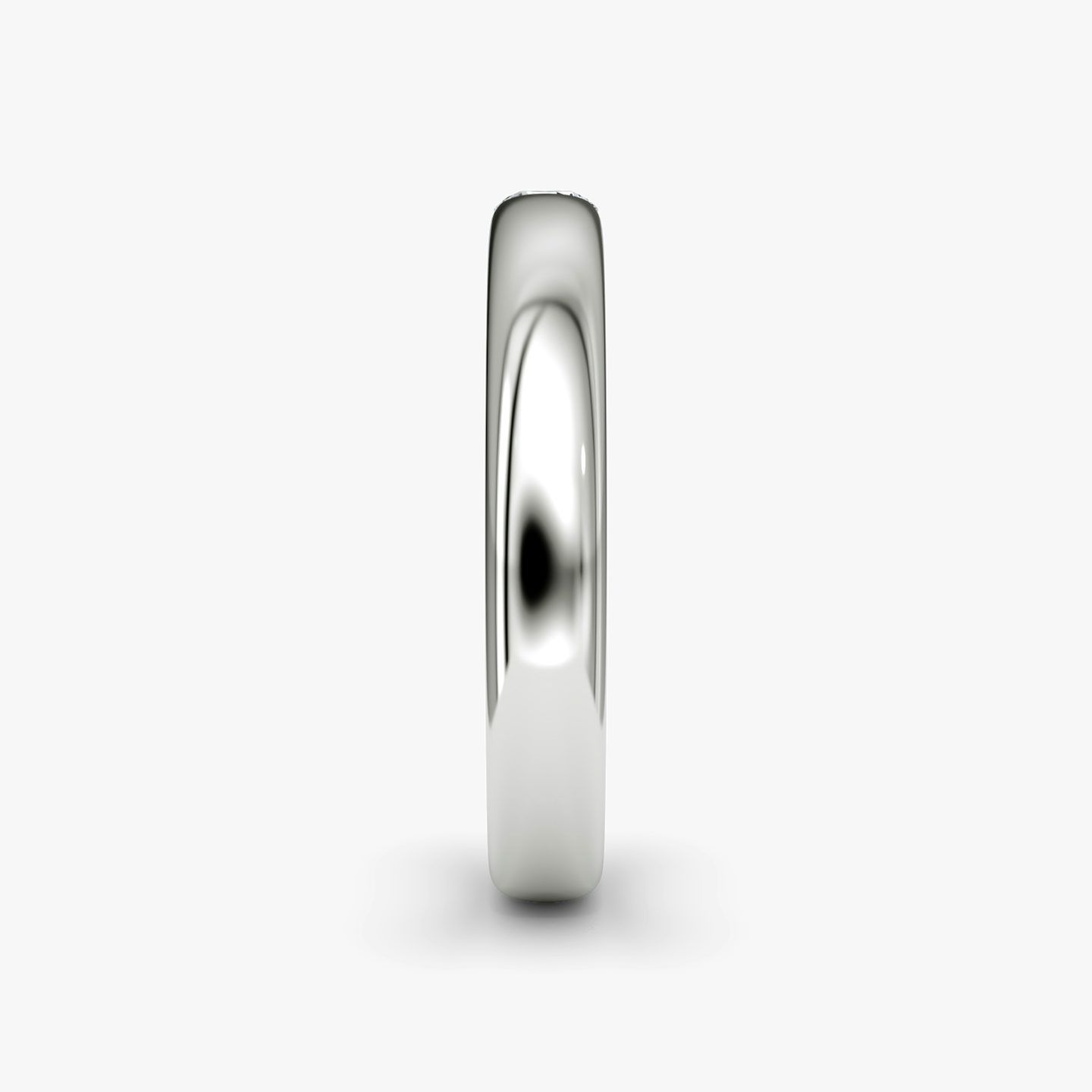 The Round Inlay Band | Round Brilliant | 18k | White Gold | bandVersion: original