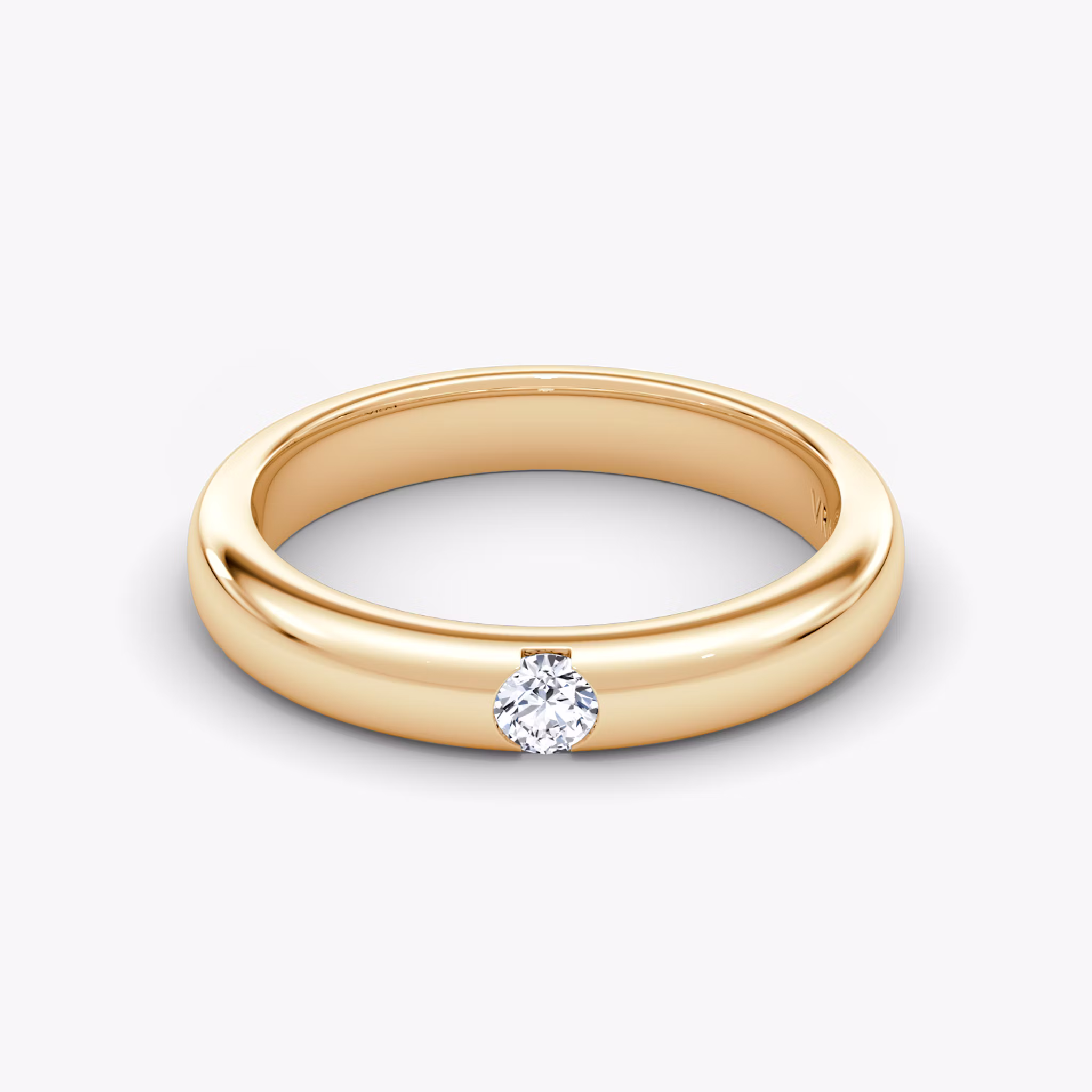 The Round Inlay Band Round Brilliant | Rose Gold