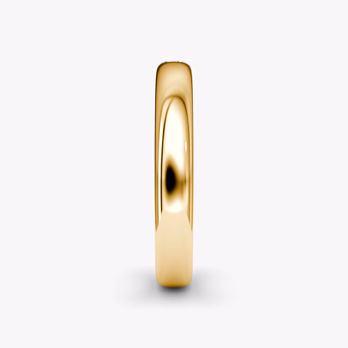 The Round Inlay Band | Round Brilliant | 18k | Yellow Gold | bandVersion: original